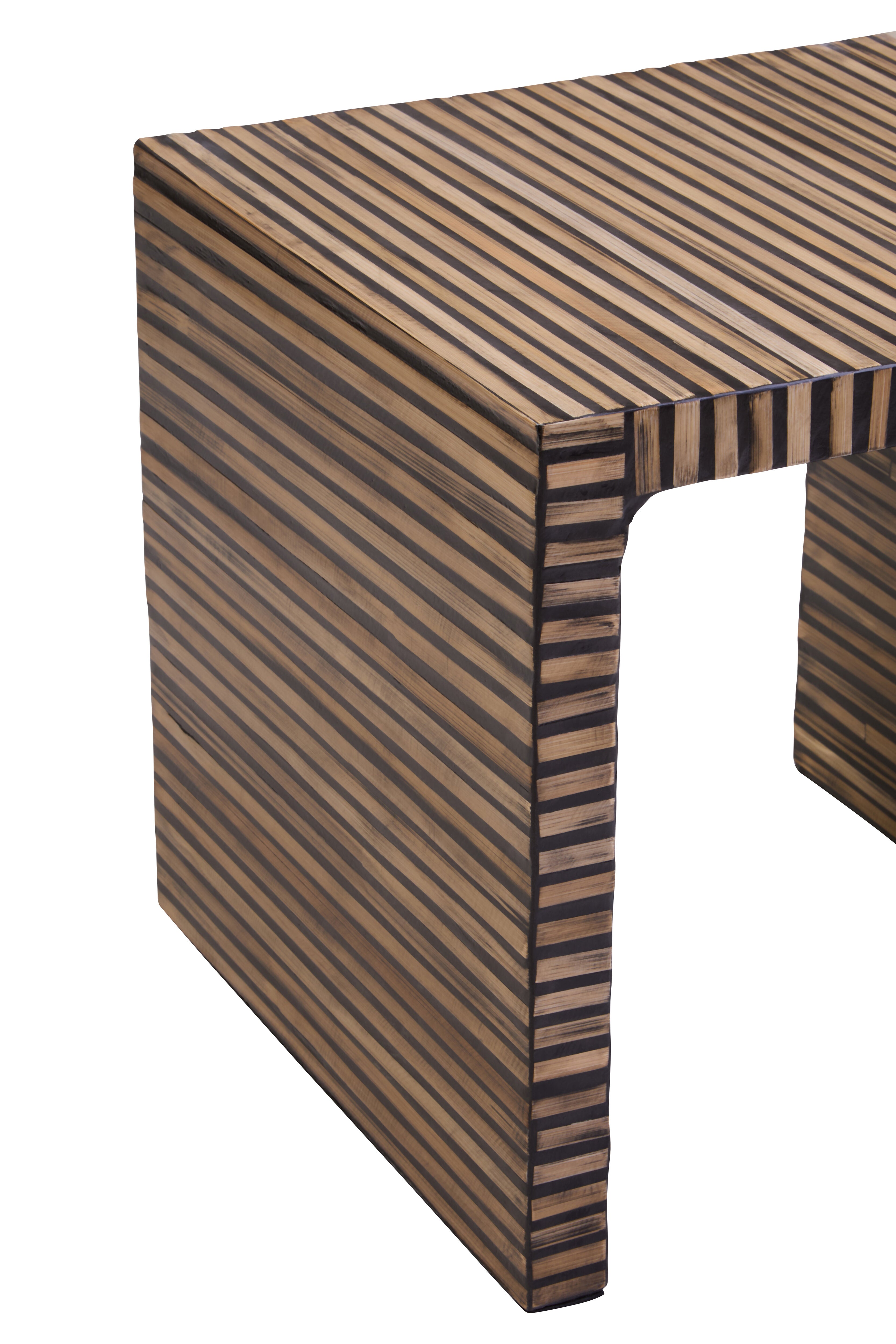 Antibes Bamboo Inlay Side Table