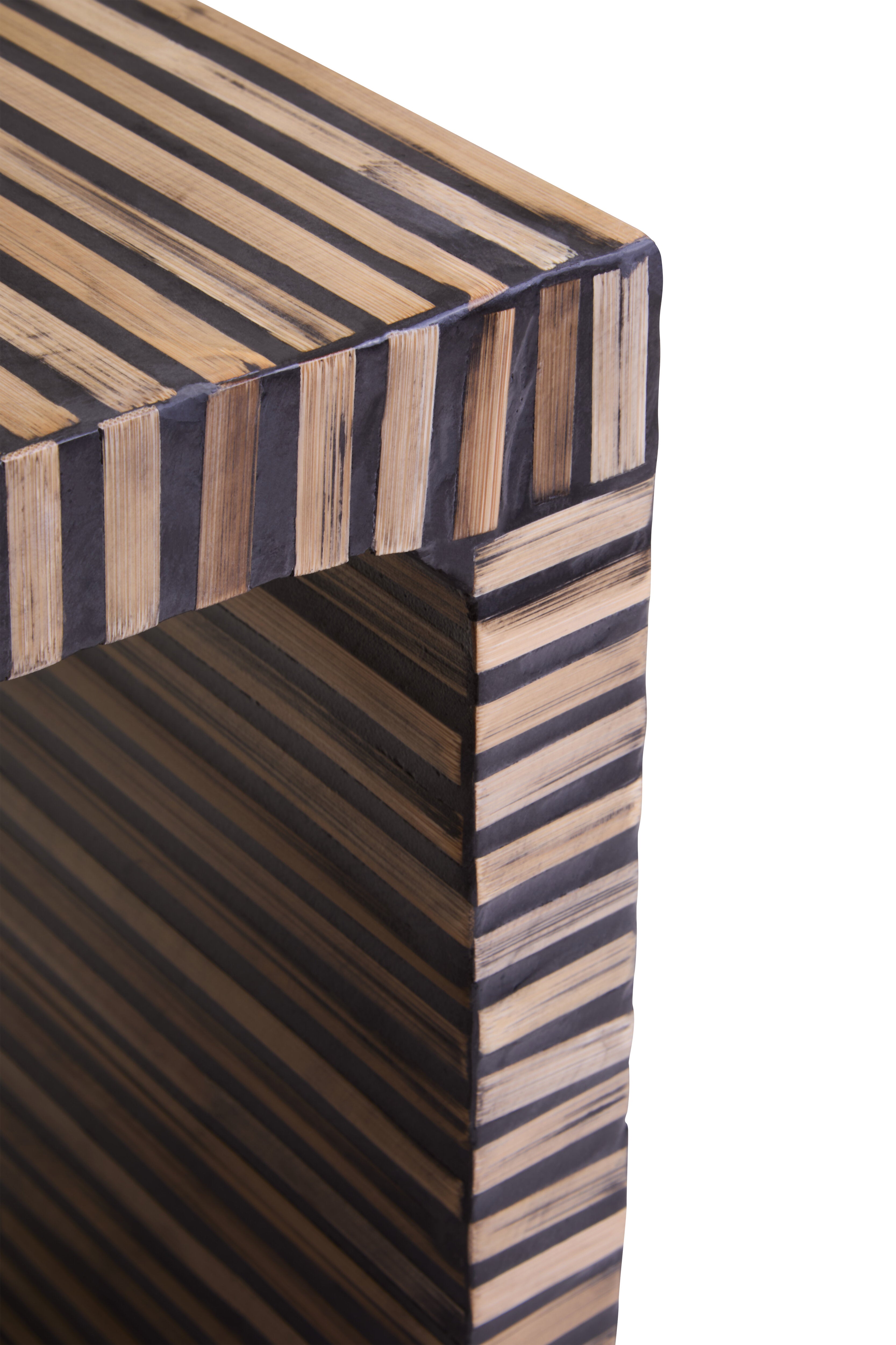 Antibes Bamboo Inlay Side Table
