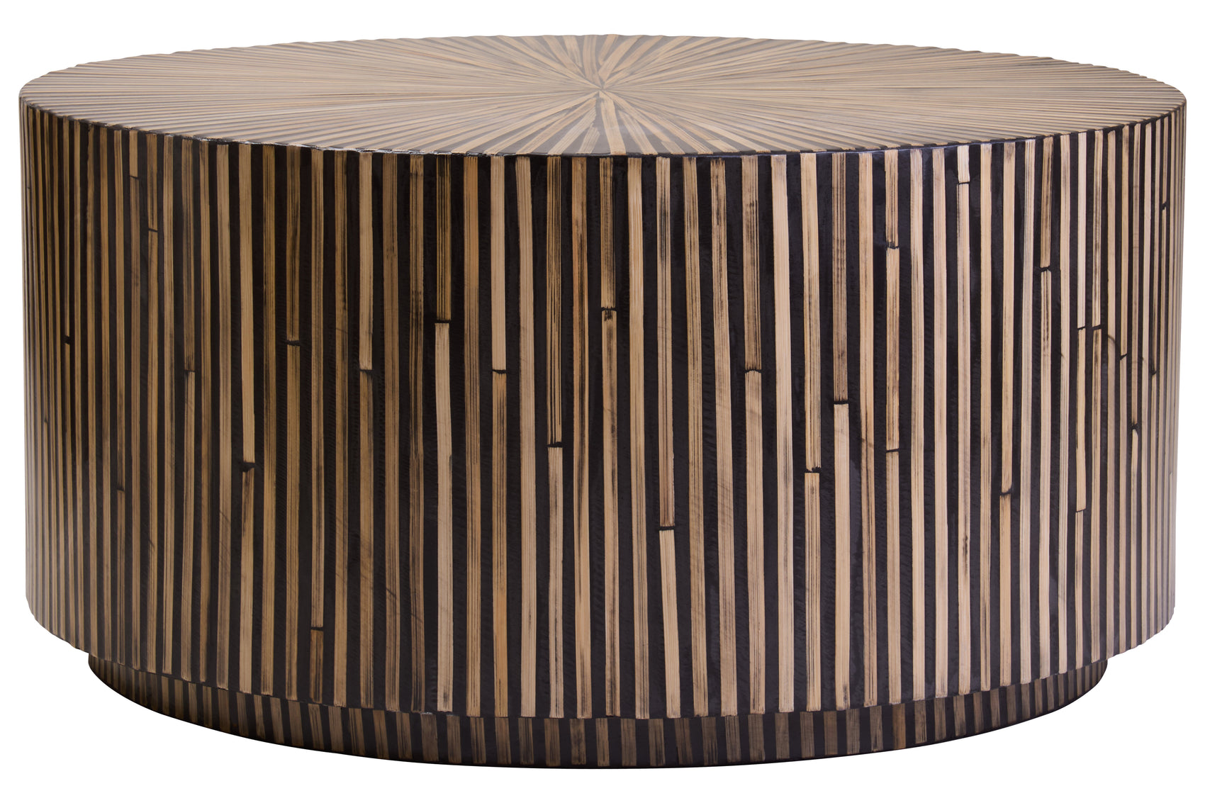 Antibes Bamboo Inlay Round Coffee Table