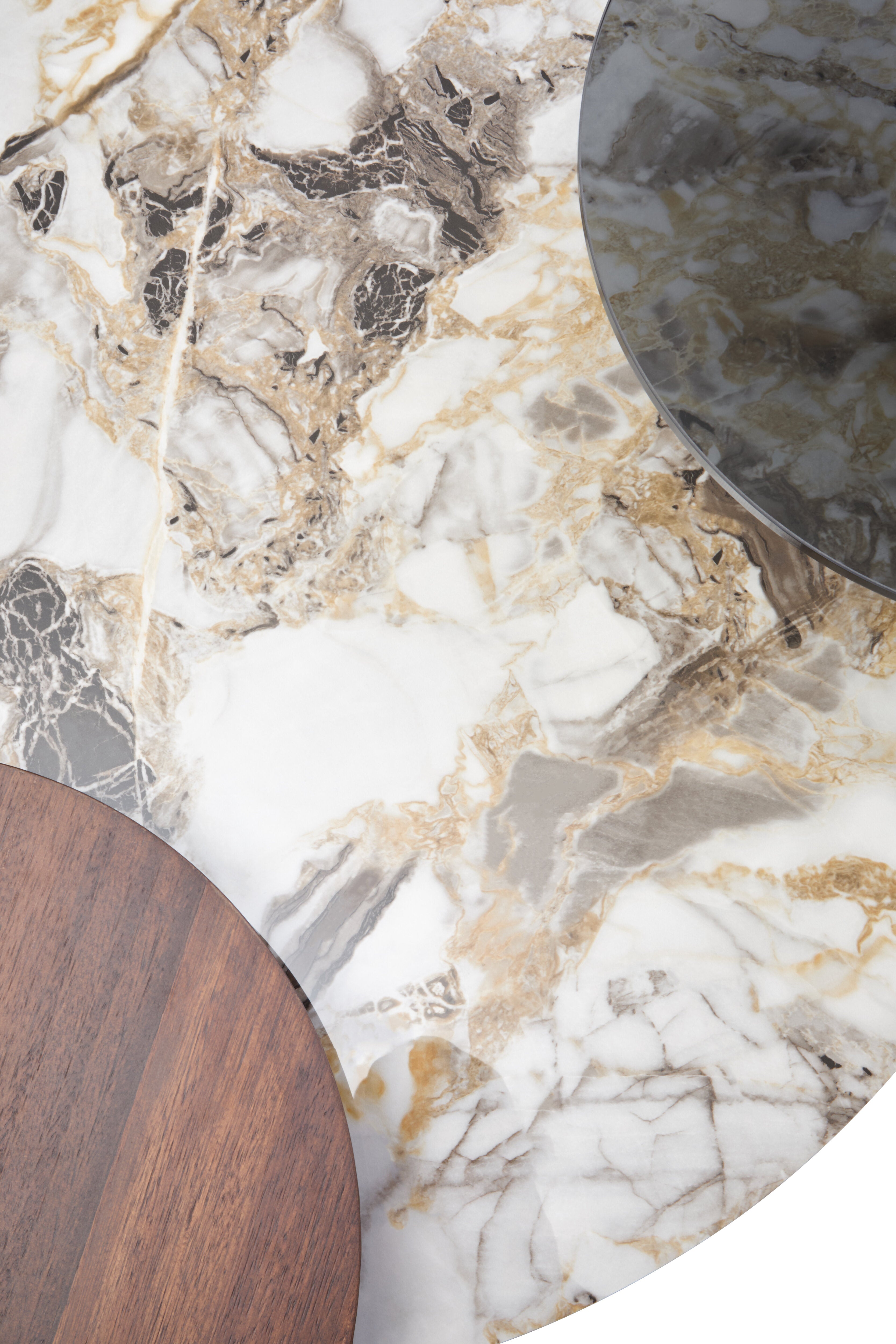 Tavole Round Ceramic Marble Effect Coffee Table