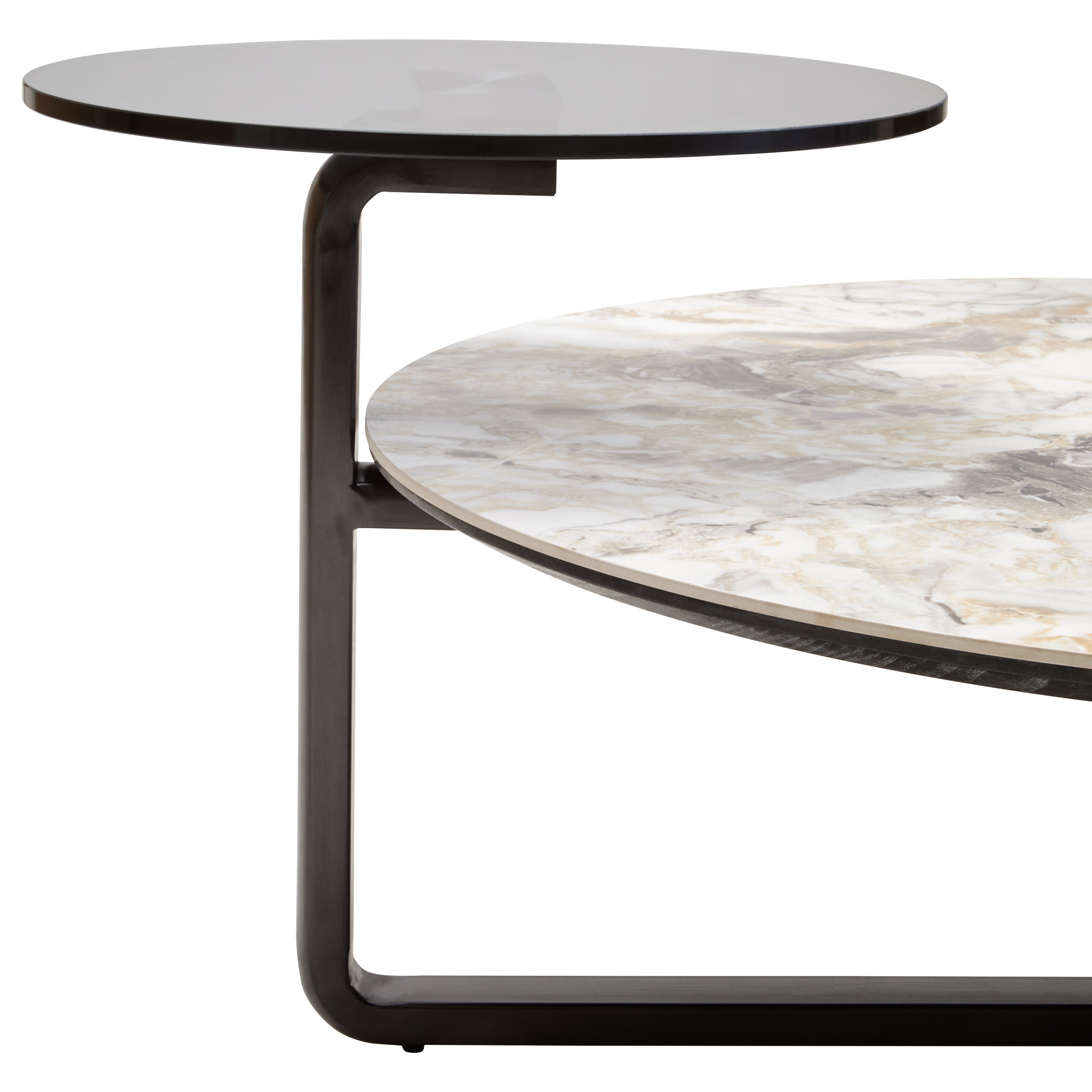 Tavole Round Ceramic Marble Effect Coffee Table