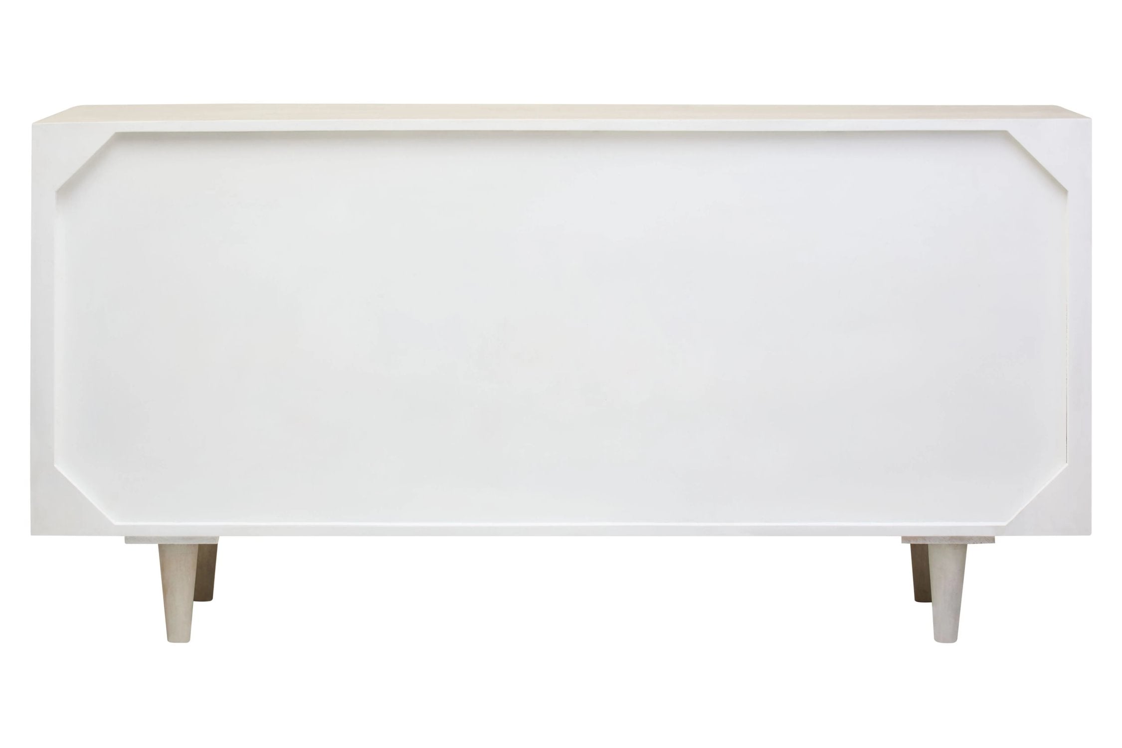 Harlow 4 Door Whitewash Mango Wood Abstract Sideboard