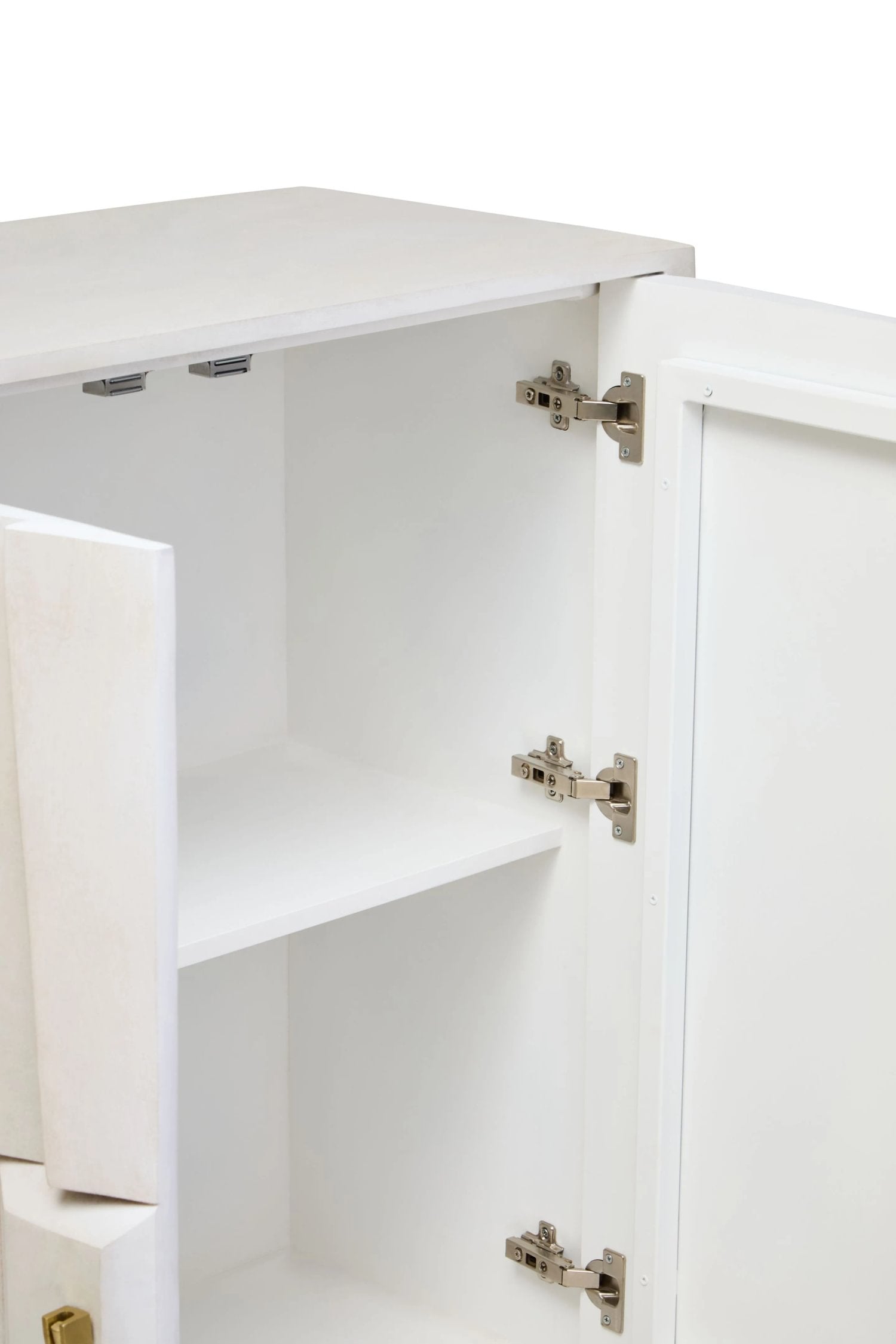 Harlow 2 Door Whitewash Mango Wood Abstract Cabinet