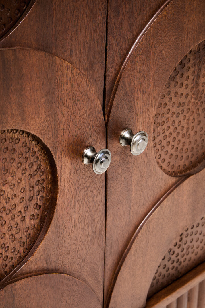 Naro Four Door Mango Wood Hammered Sideboard