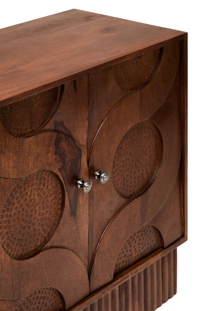 Naro Four Door Mango Wood Hammered Sideboard