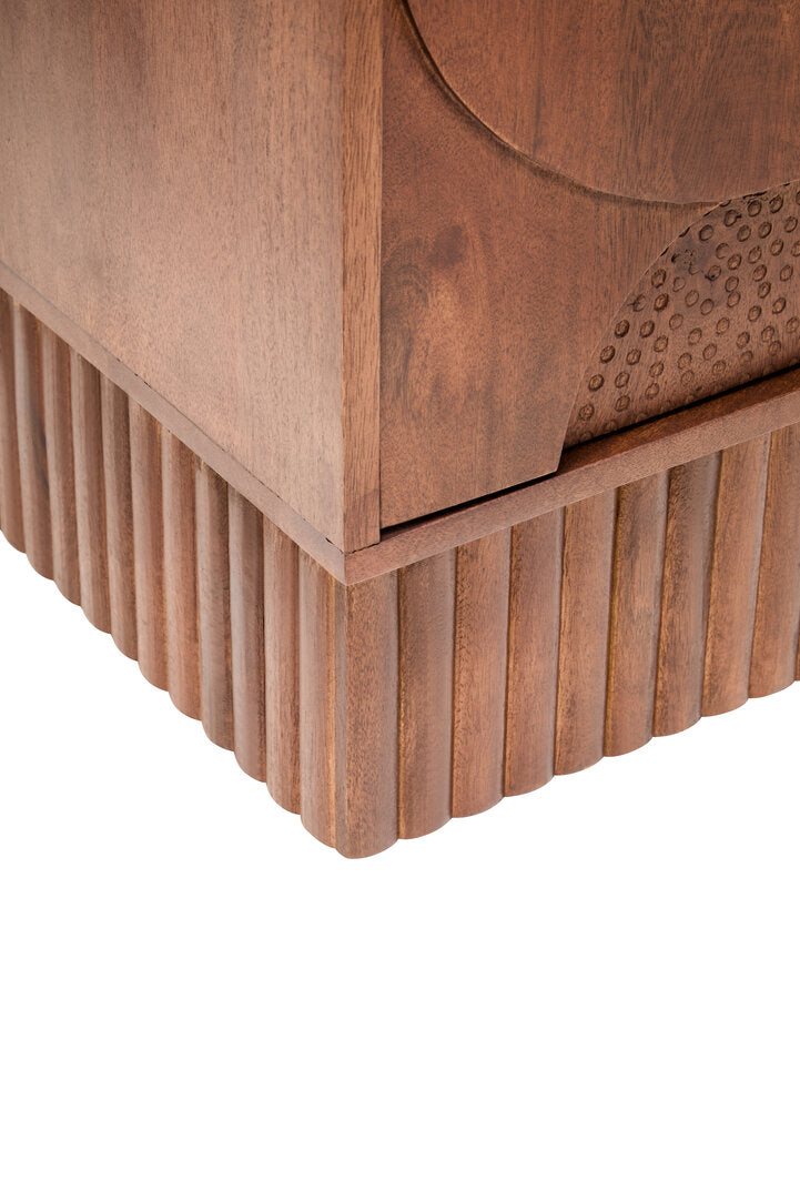 Naro Four Door Mango Wood Hammered Sideboard