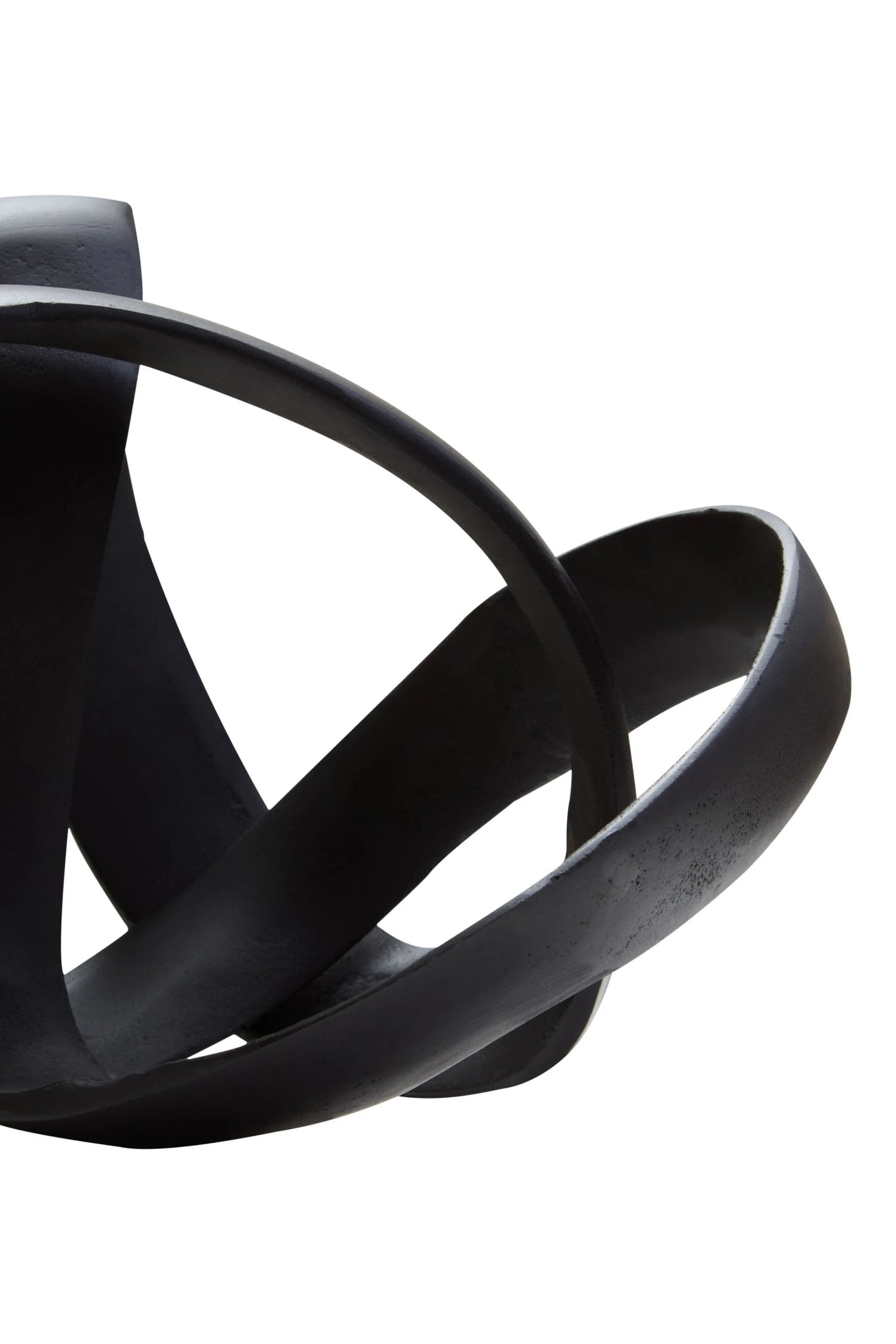 Atelier Matt Black Nickel Finish Aluminium Knot Sculpture