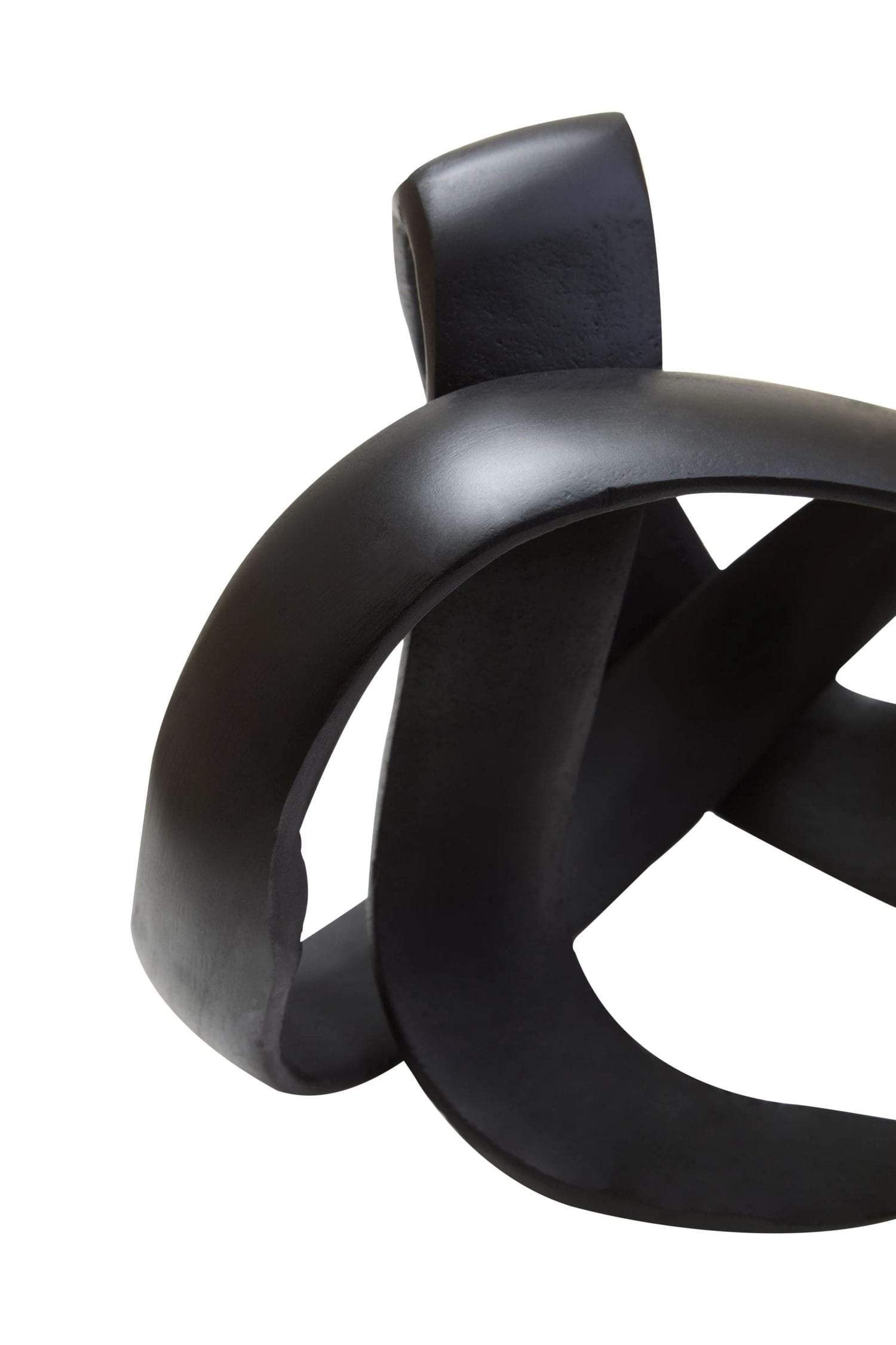 Atelier Matt Black Nickel Finish Aluminium Knot Sculpture