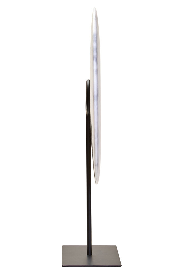 Visso Extra Large Round 35cm White Marble Disc Sculpture