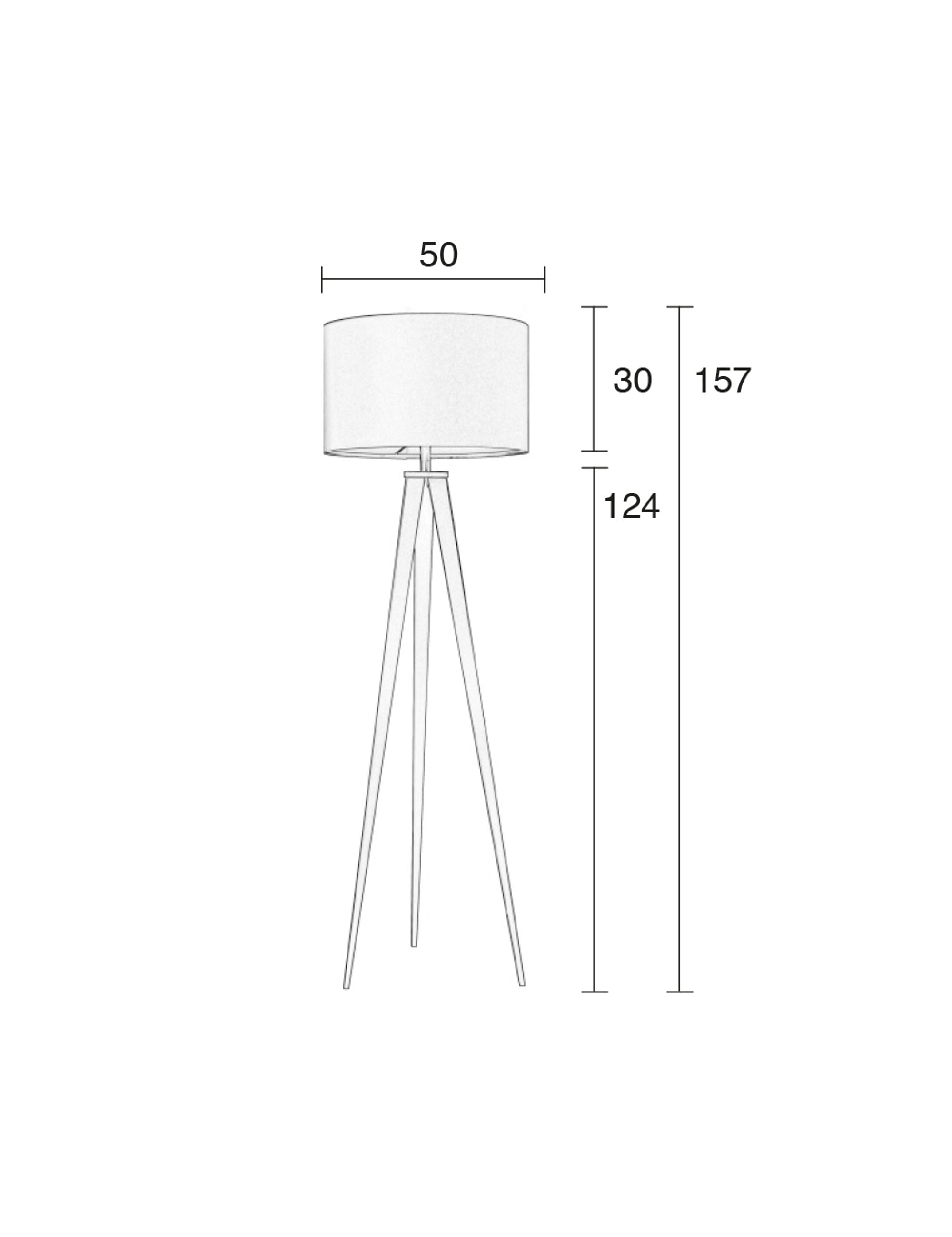 Zuiver Tripod Black/Grey Metal Floor Lamp
