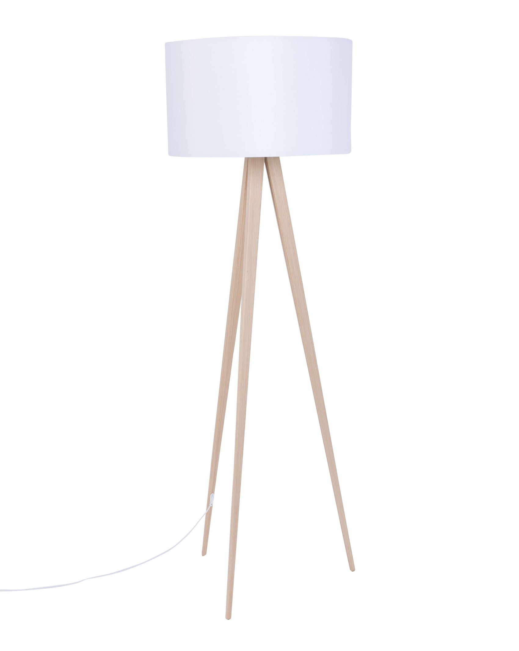 Zuiver Tripod Wood White Floor Lamp