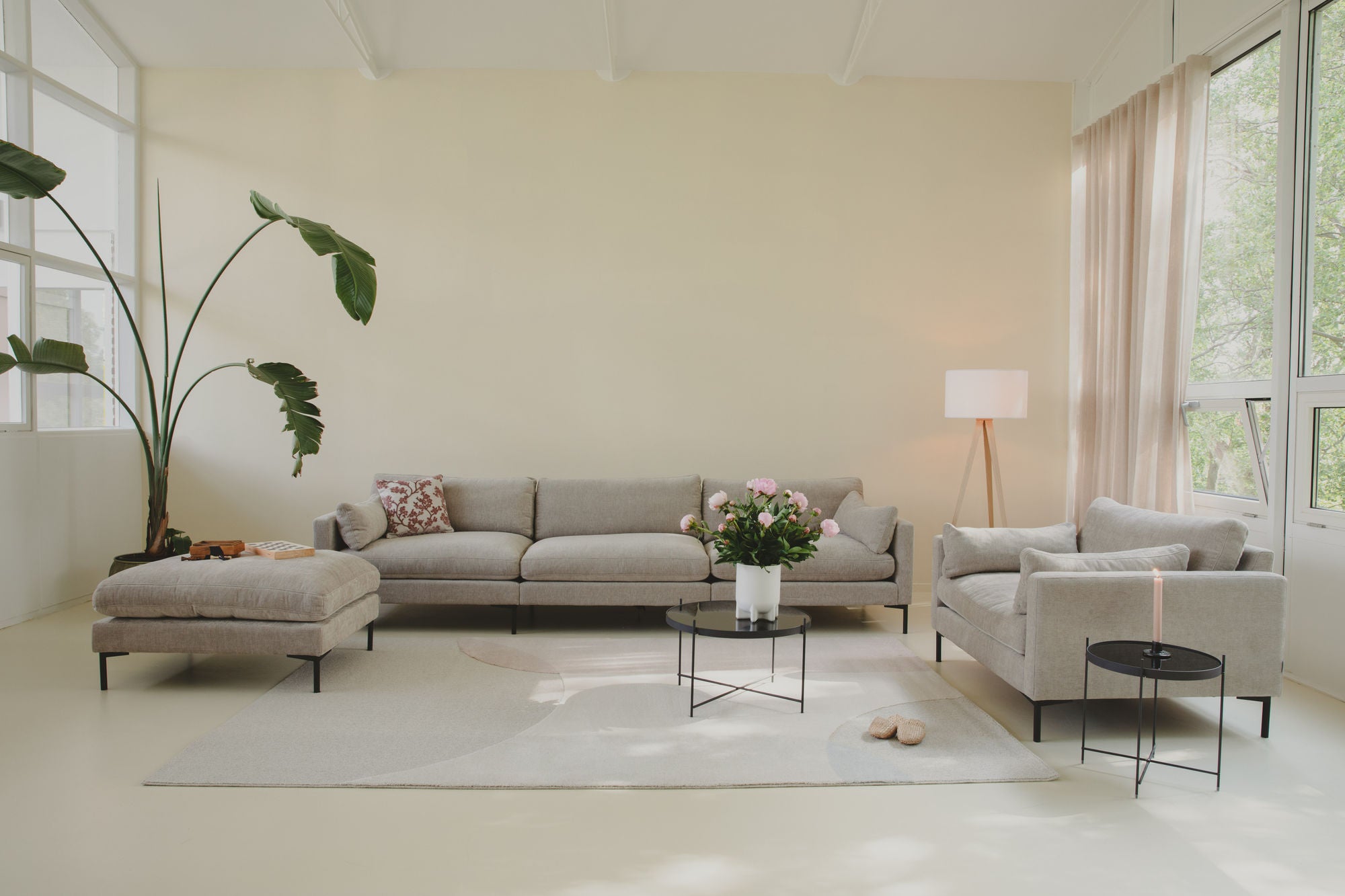 Zuiver Tripod Wood White Floor Lamp