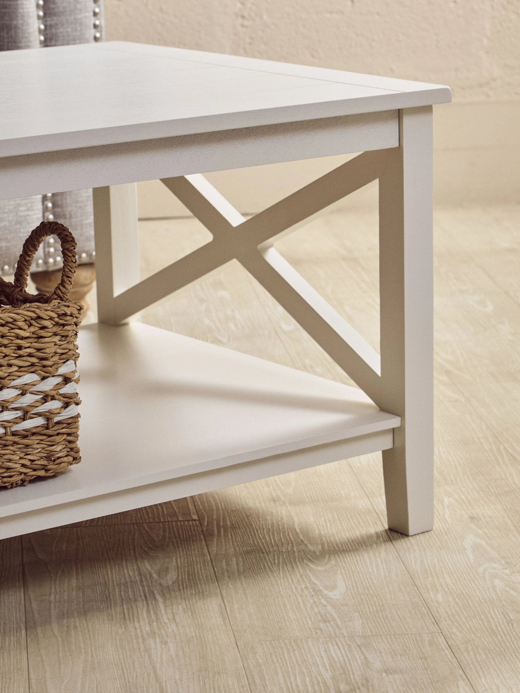 Chelsea White Rectangular Wood Coffee Table