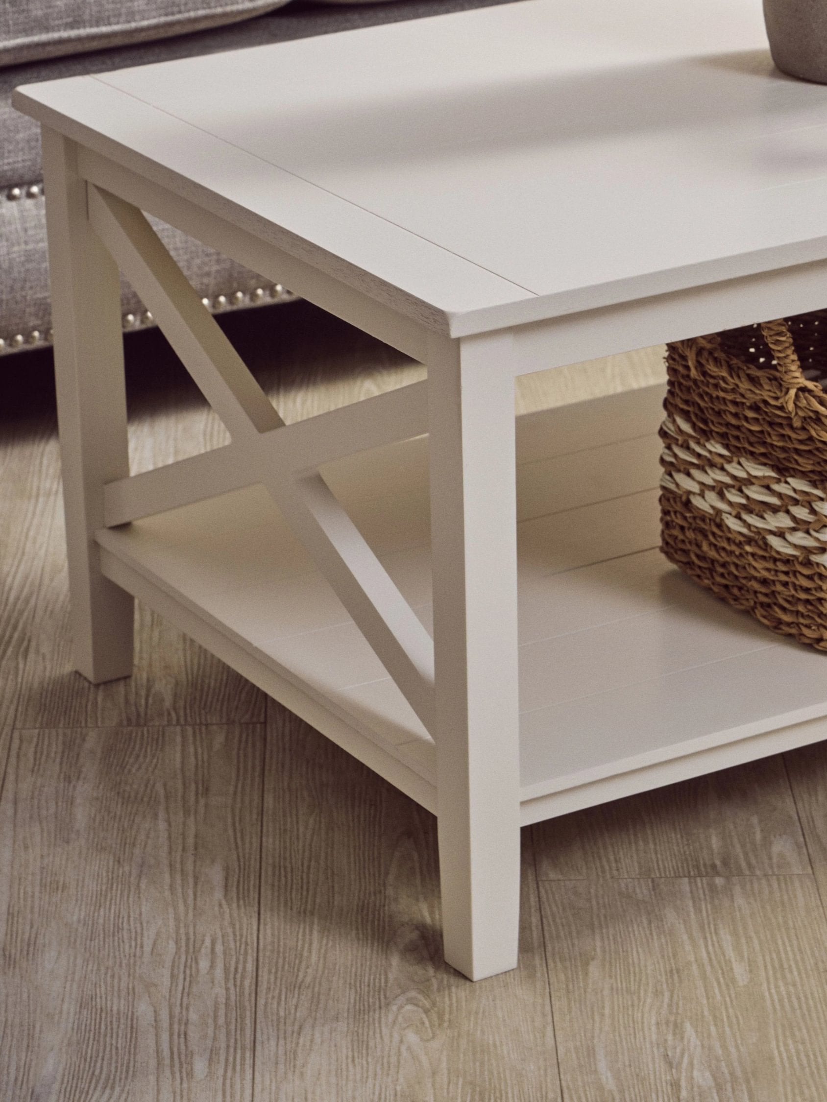 Chelsea White Rectangular Wood Coffee Table