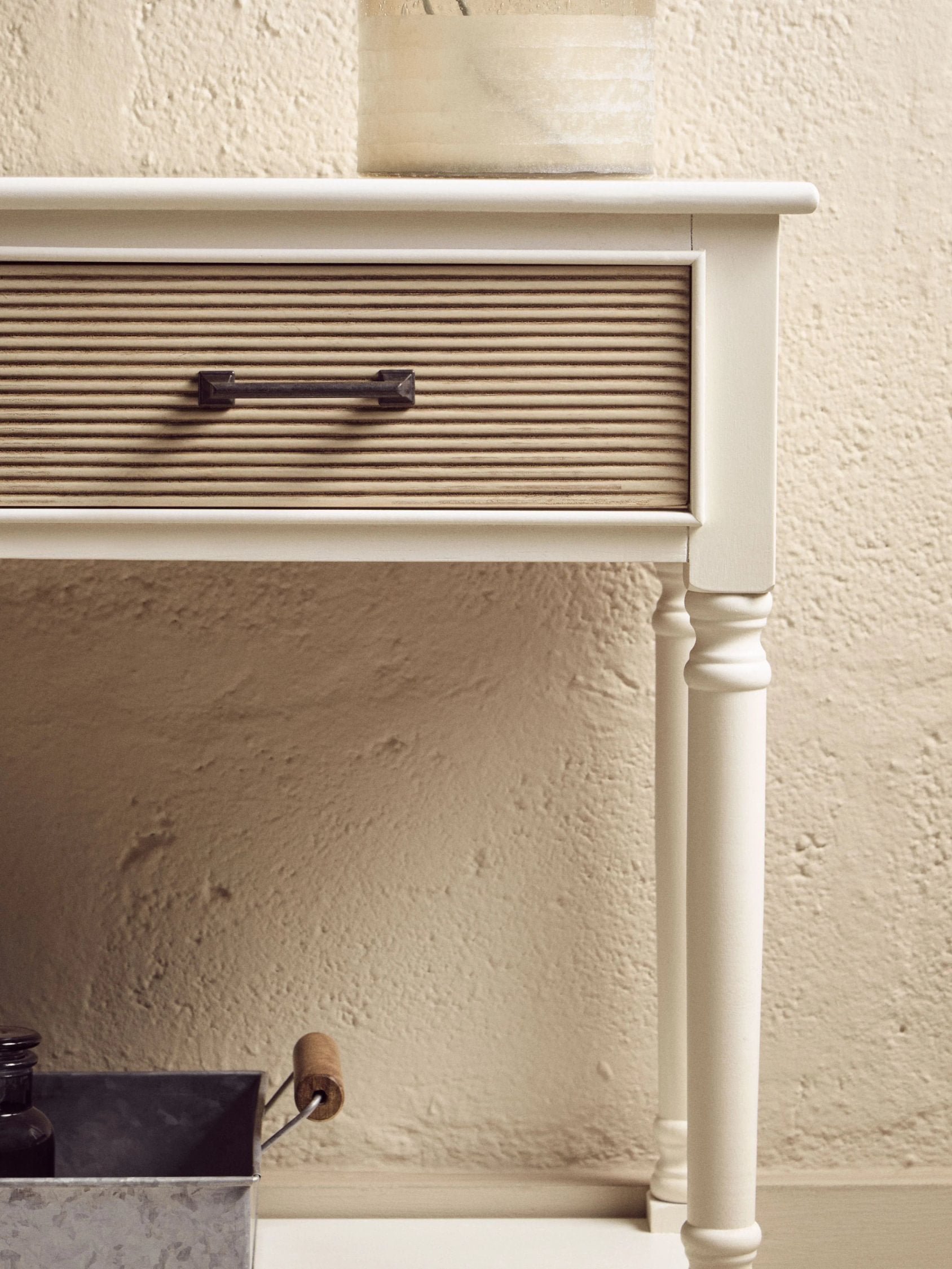 Chelsea White Wood 2 Drawer Console Table 90 x 33 x 75cm