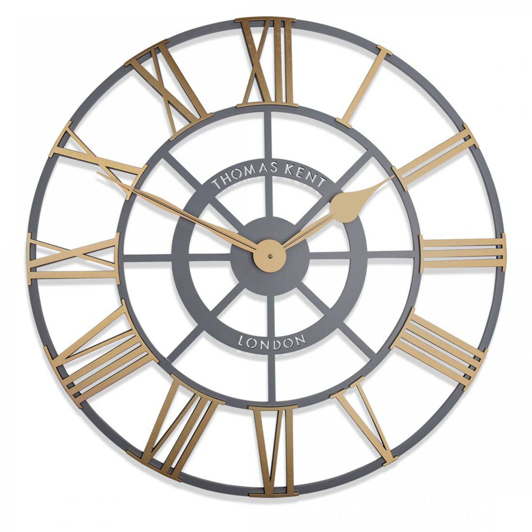 Lorenzo Brass Skeleton Grand Wall Clock 24"