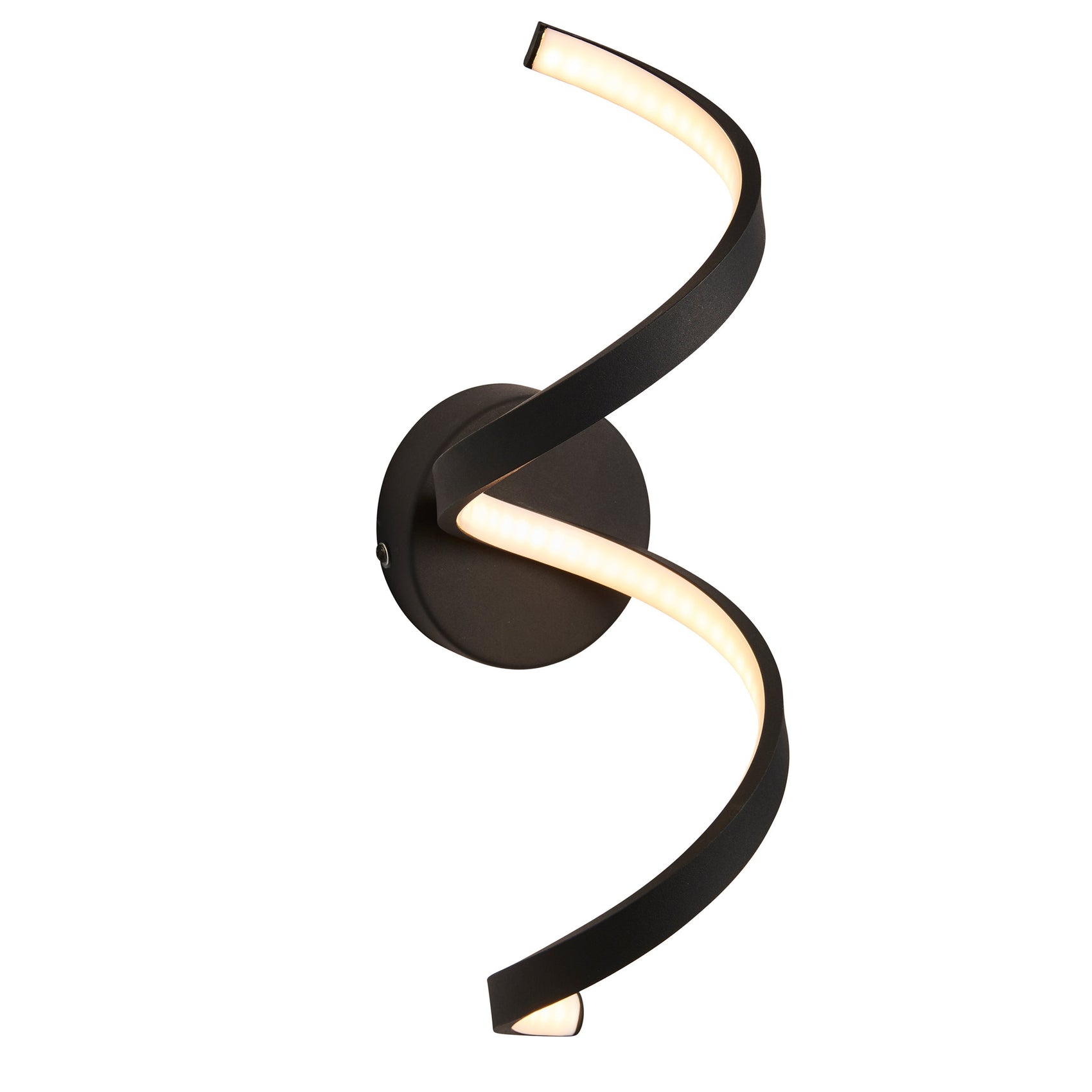 Lumi Spiral Black LED Wall Light