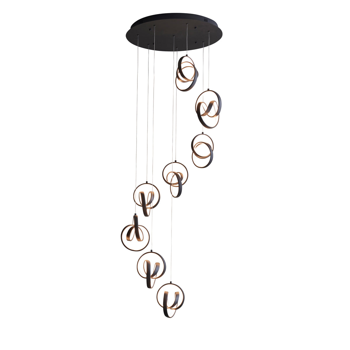 Cosmin Swirling Loops LED Pendant Light | 8 Lights