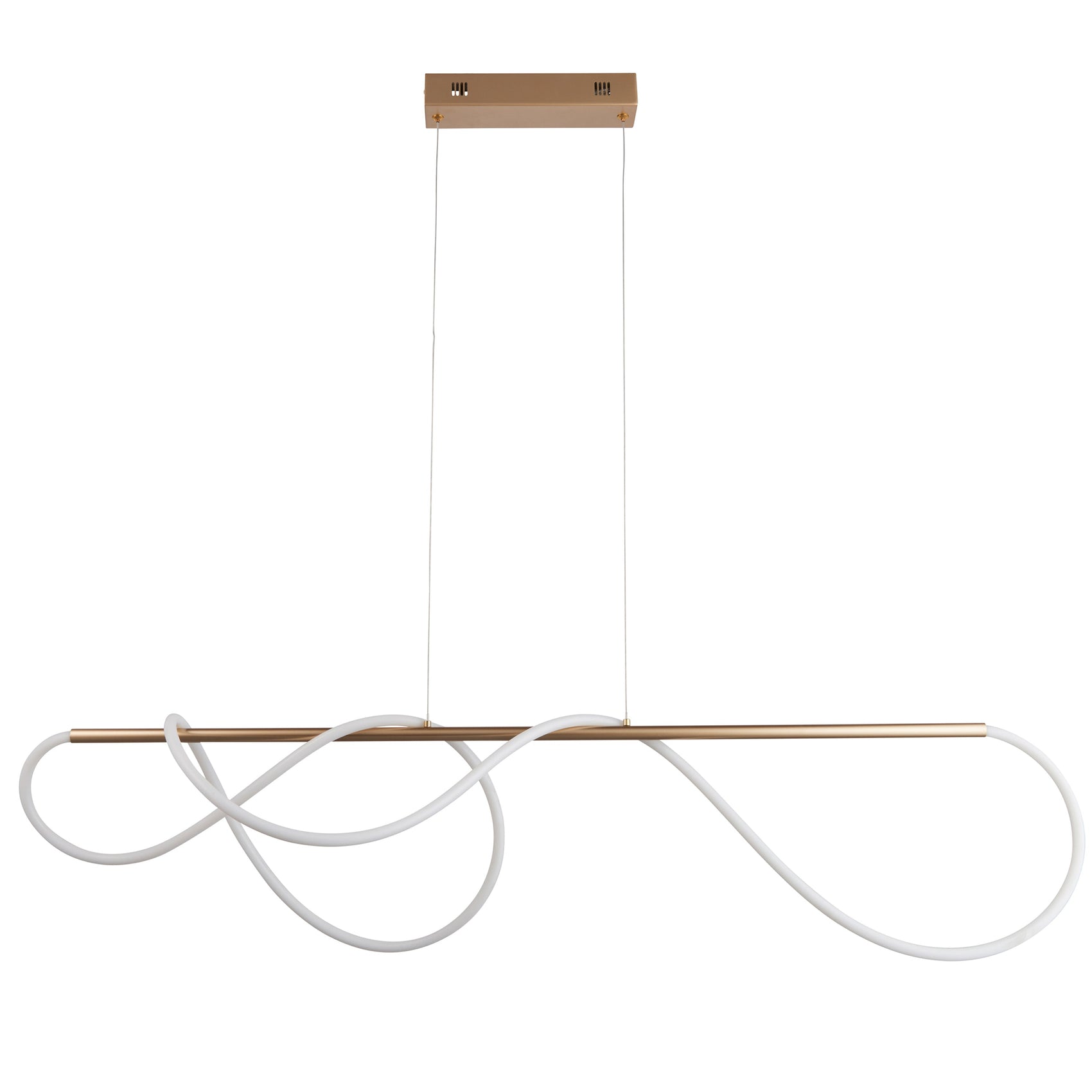 Apollo Curly Bar Gold Pendant Light