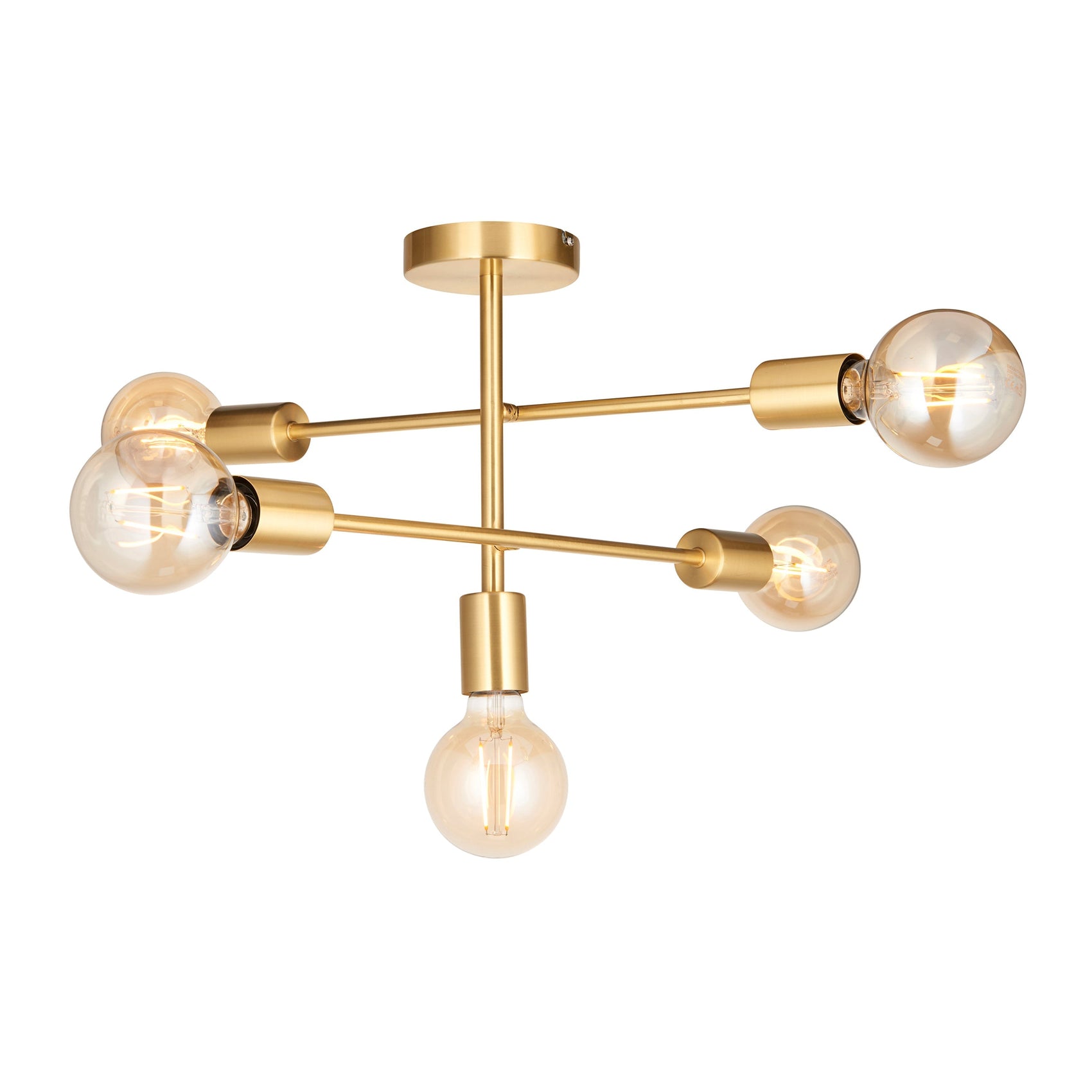 Shelby Satin Brass Ceiling Light | 5 Lights