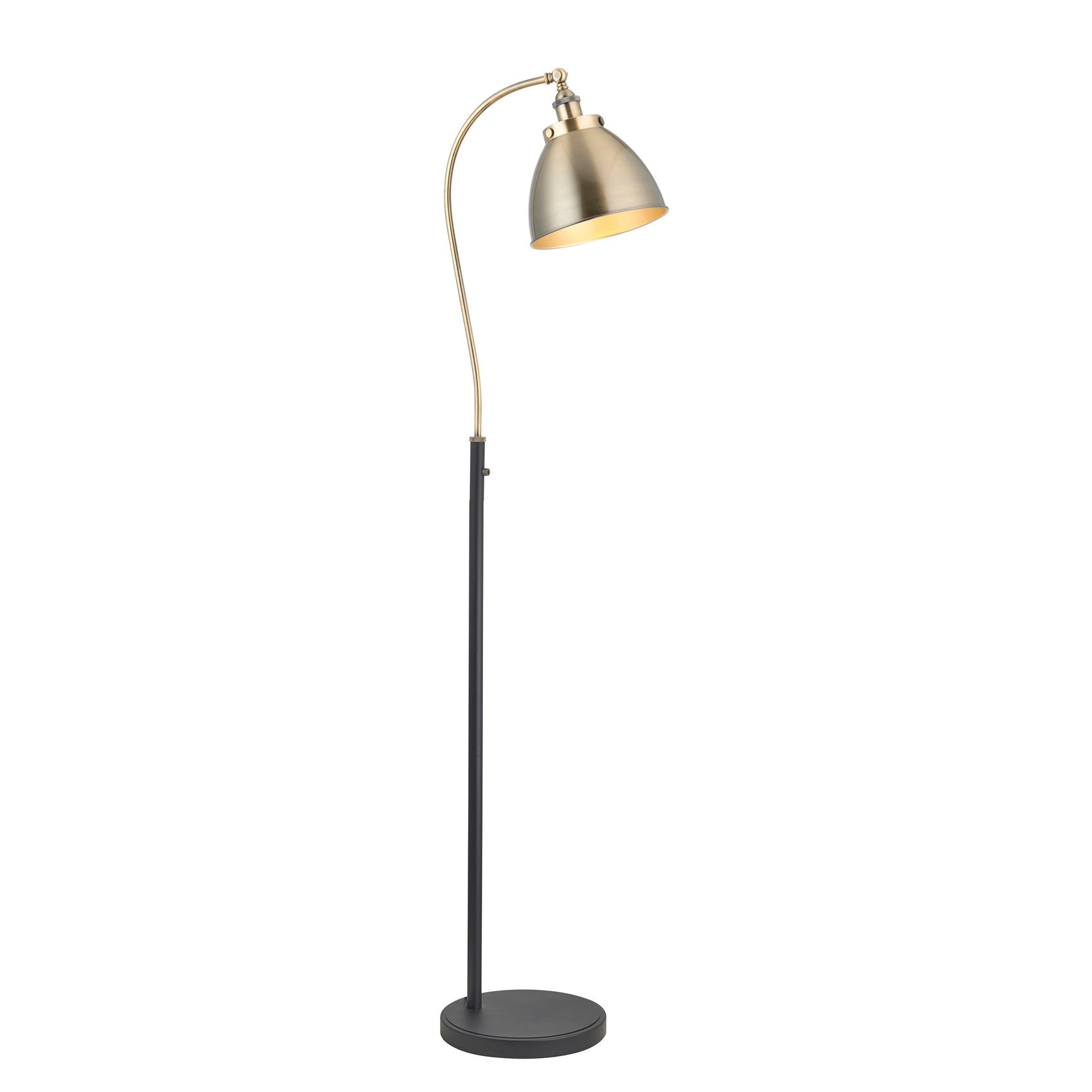 Adarno Resto Antique Brass Floor Lamp