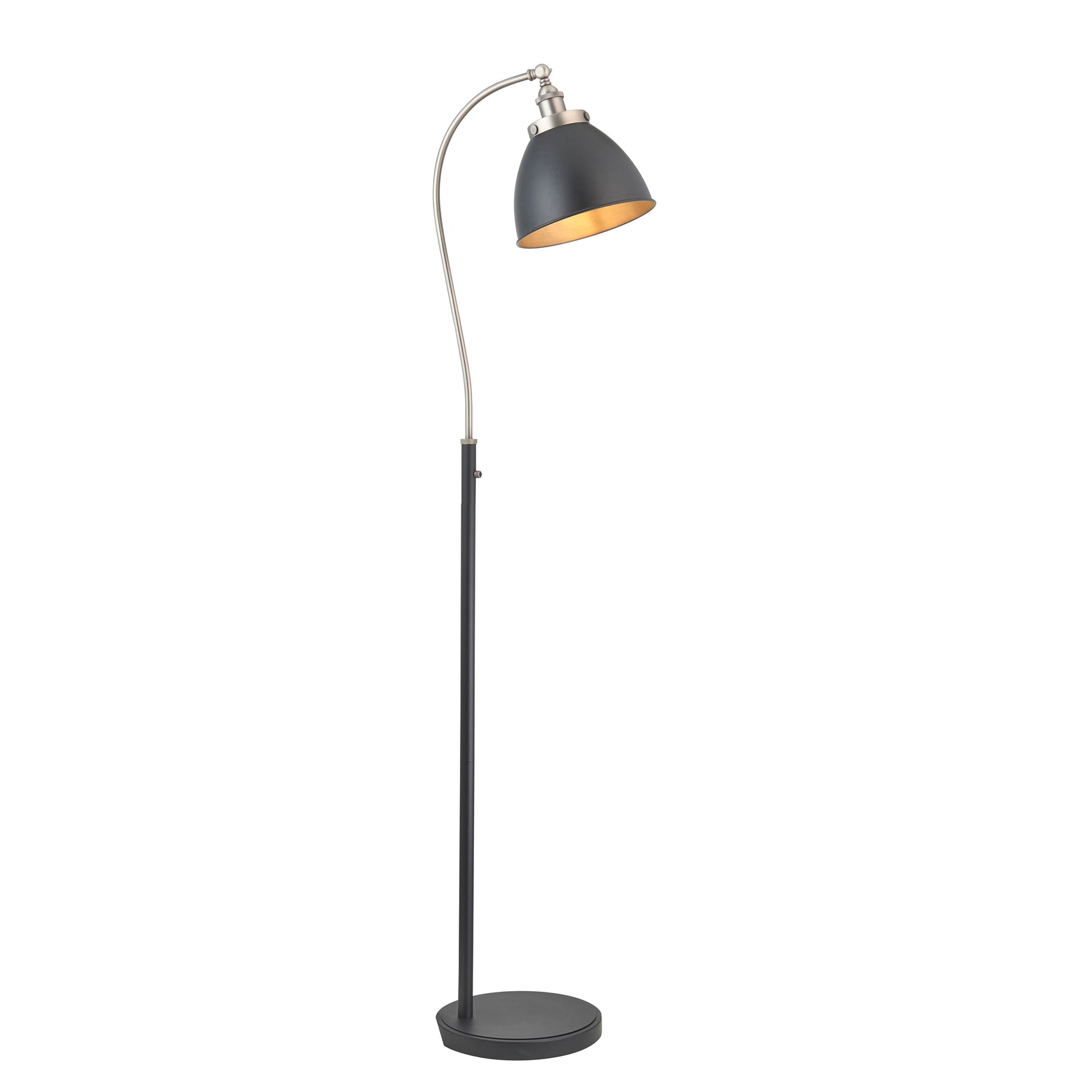 Adarno Resto Smoked Black Floor Lamp