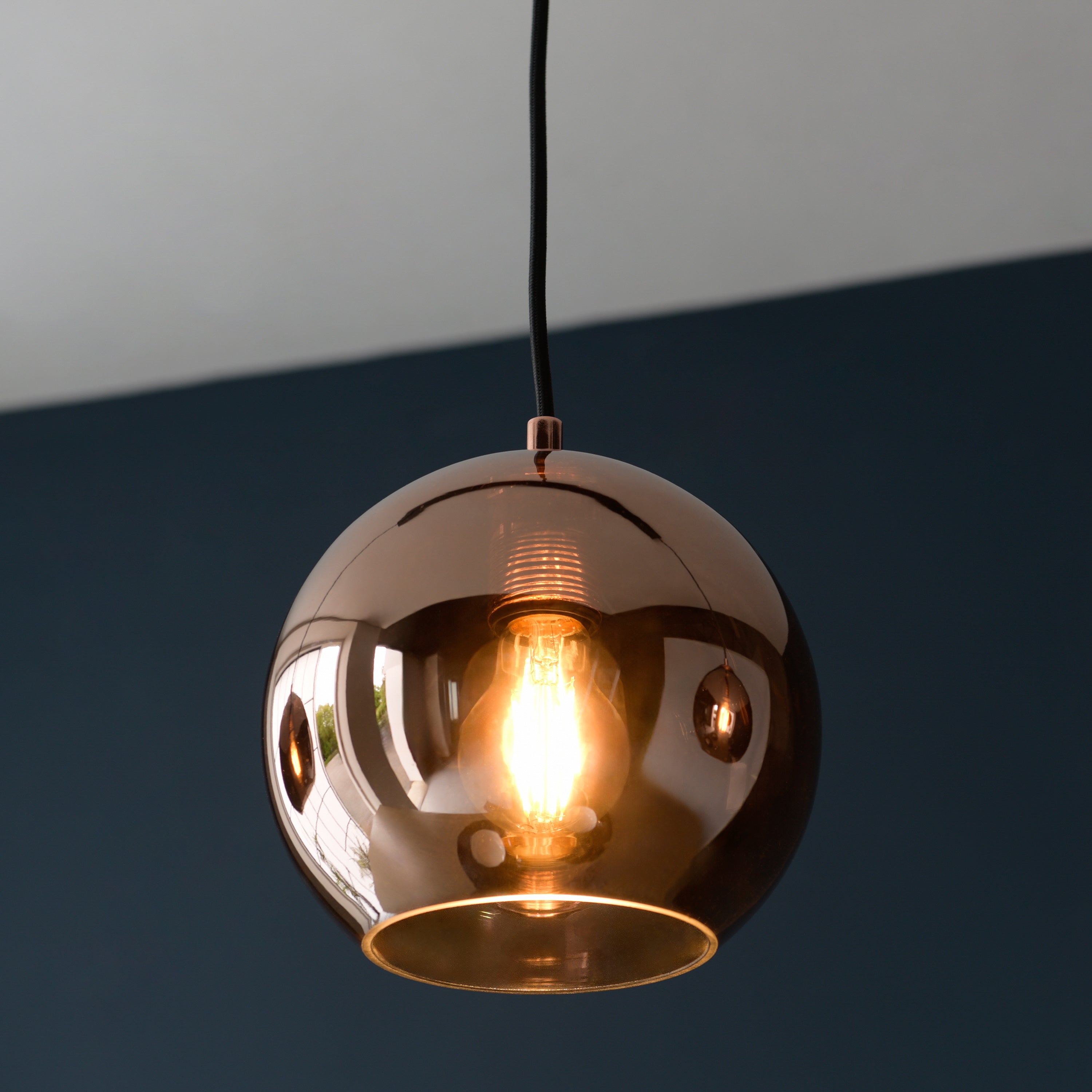 Belver Copper Dome Pendant Light Strip
