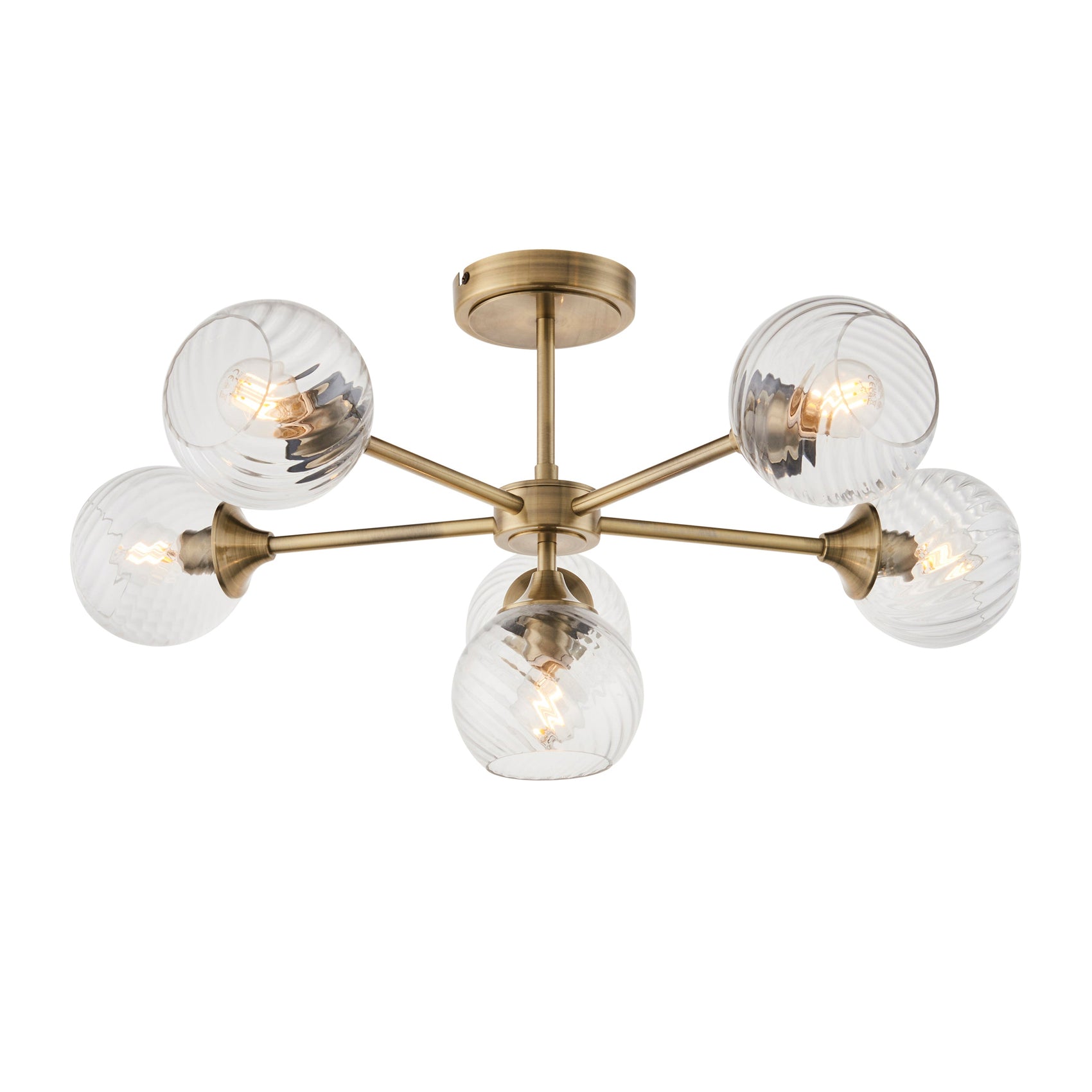 Dakota Antique Brass Ceiling Light | Medium