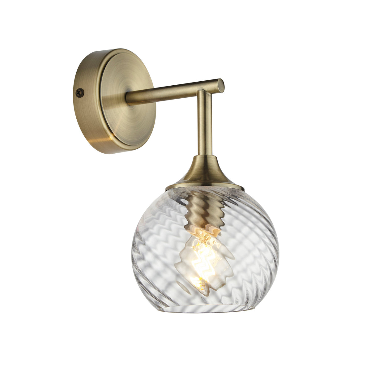 Dakota Antique Brass Wall Light