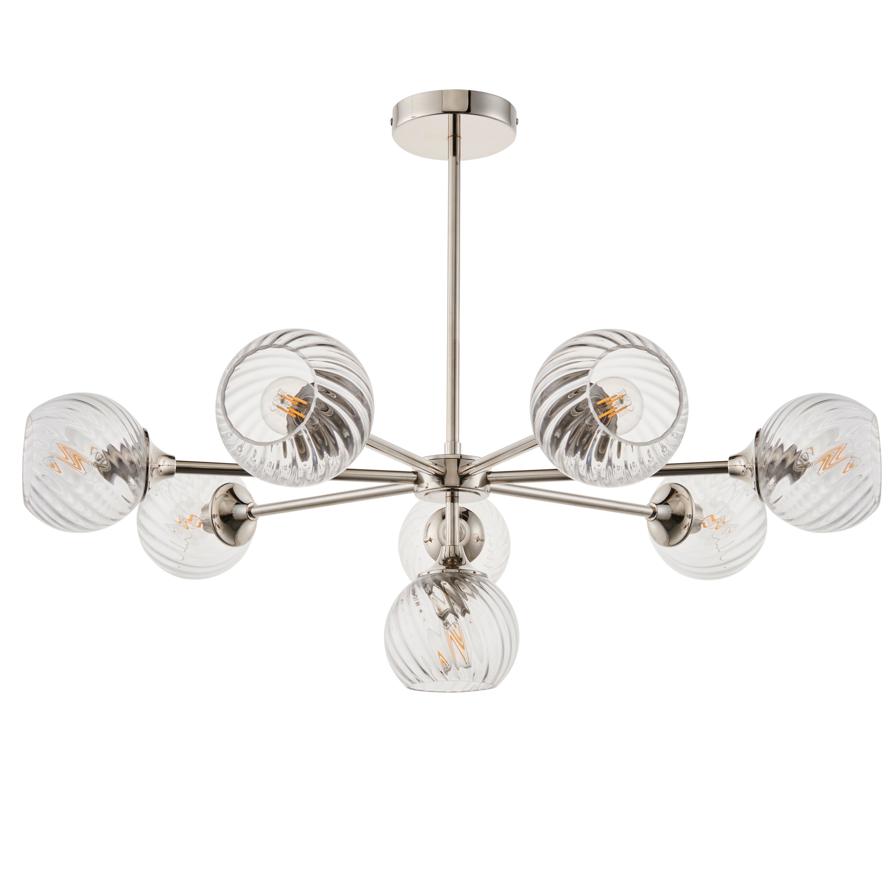 Dakota Bright Nickel Pendant Light | Large
