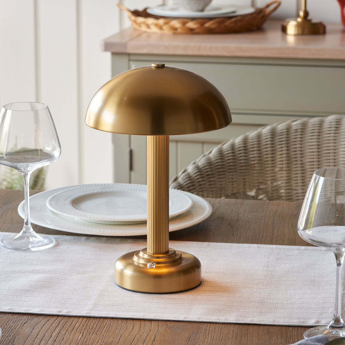 Issey Rechargeable Warm Brass Table Lamp