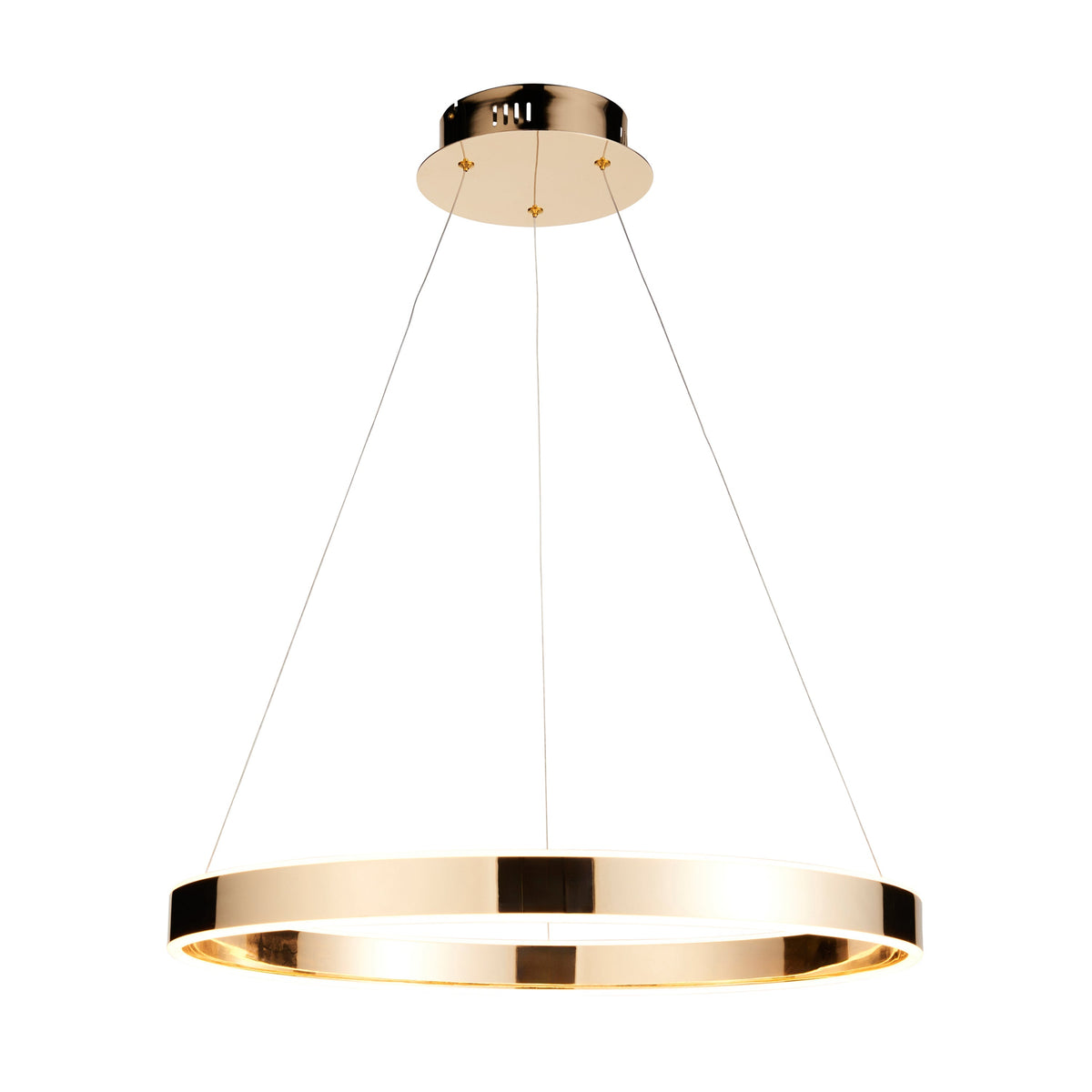 Olly French Gold Finish Halo LED Pendant Light
