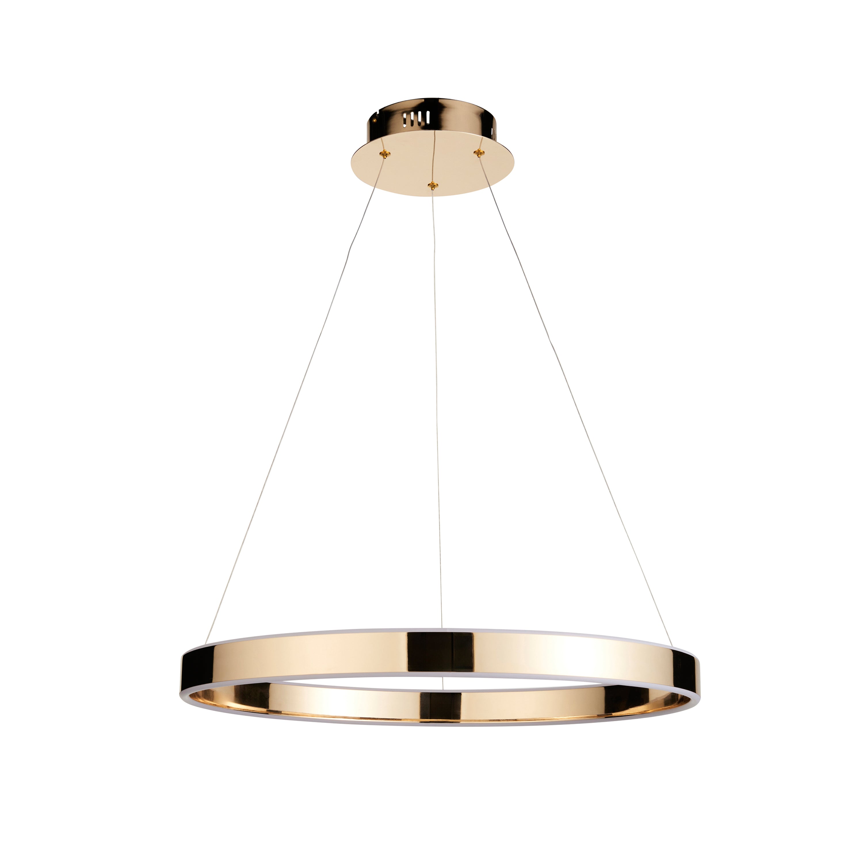 Olly French Gold Finish Halo LED Pendant Light