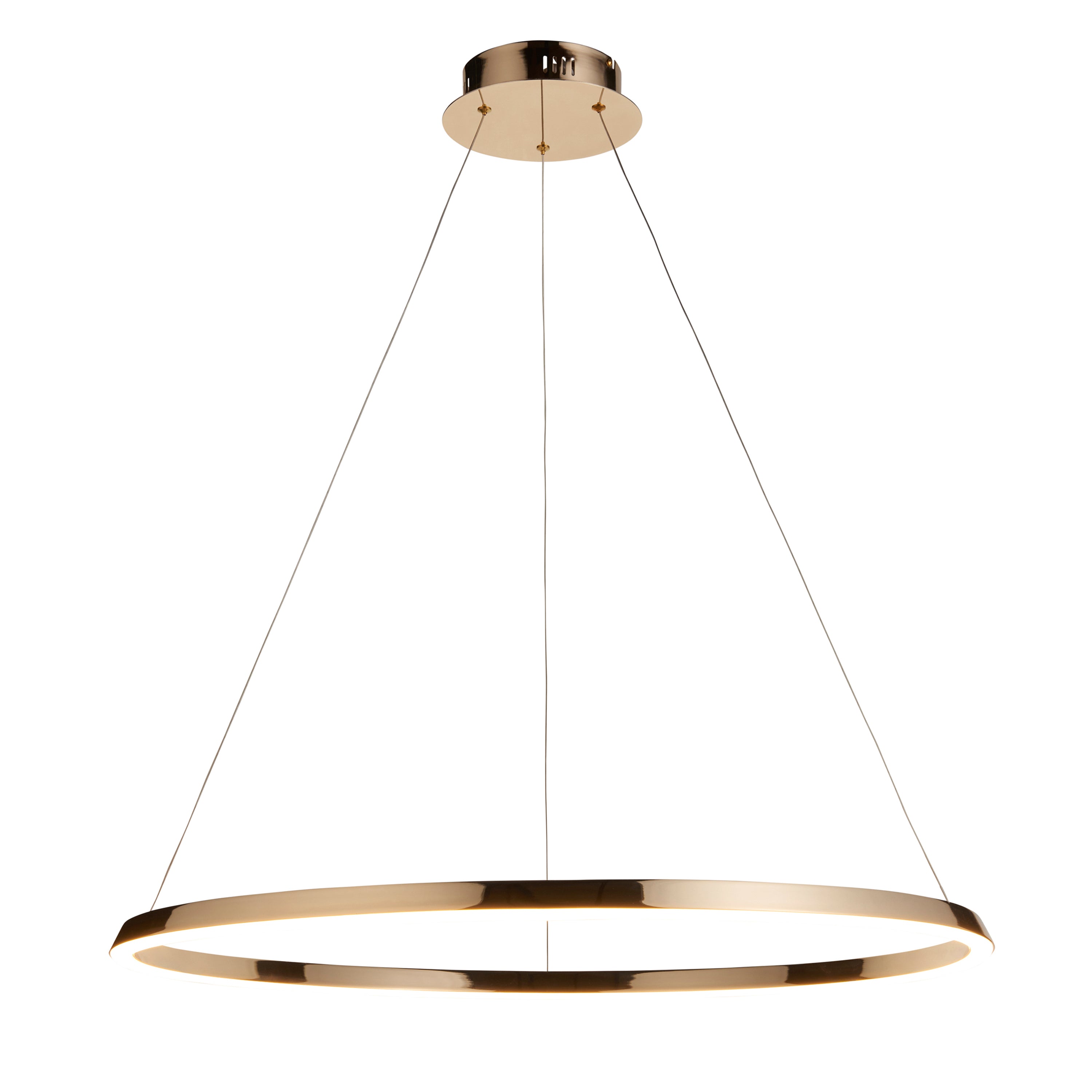 Narissa French Gold Finish Halo LED Pendant Light