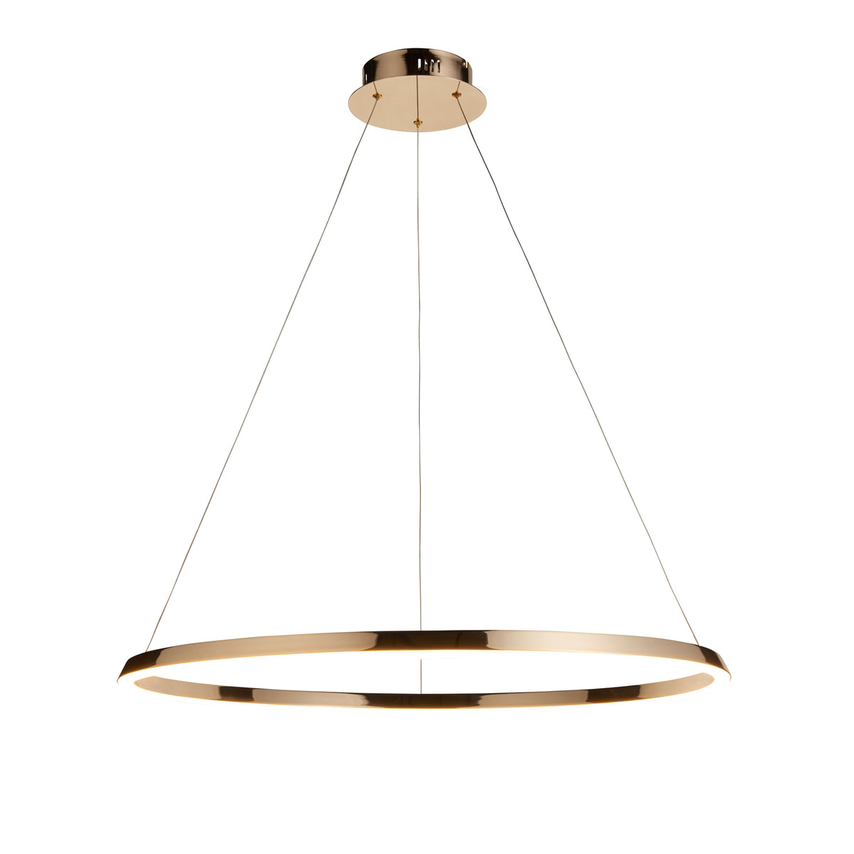 Narissa French Gold Finish Halo LED Pendant Light