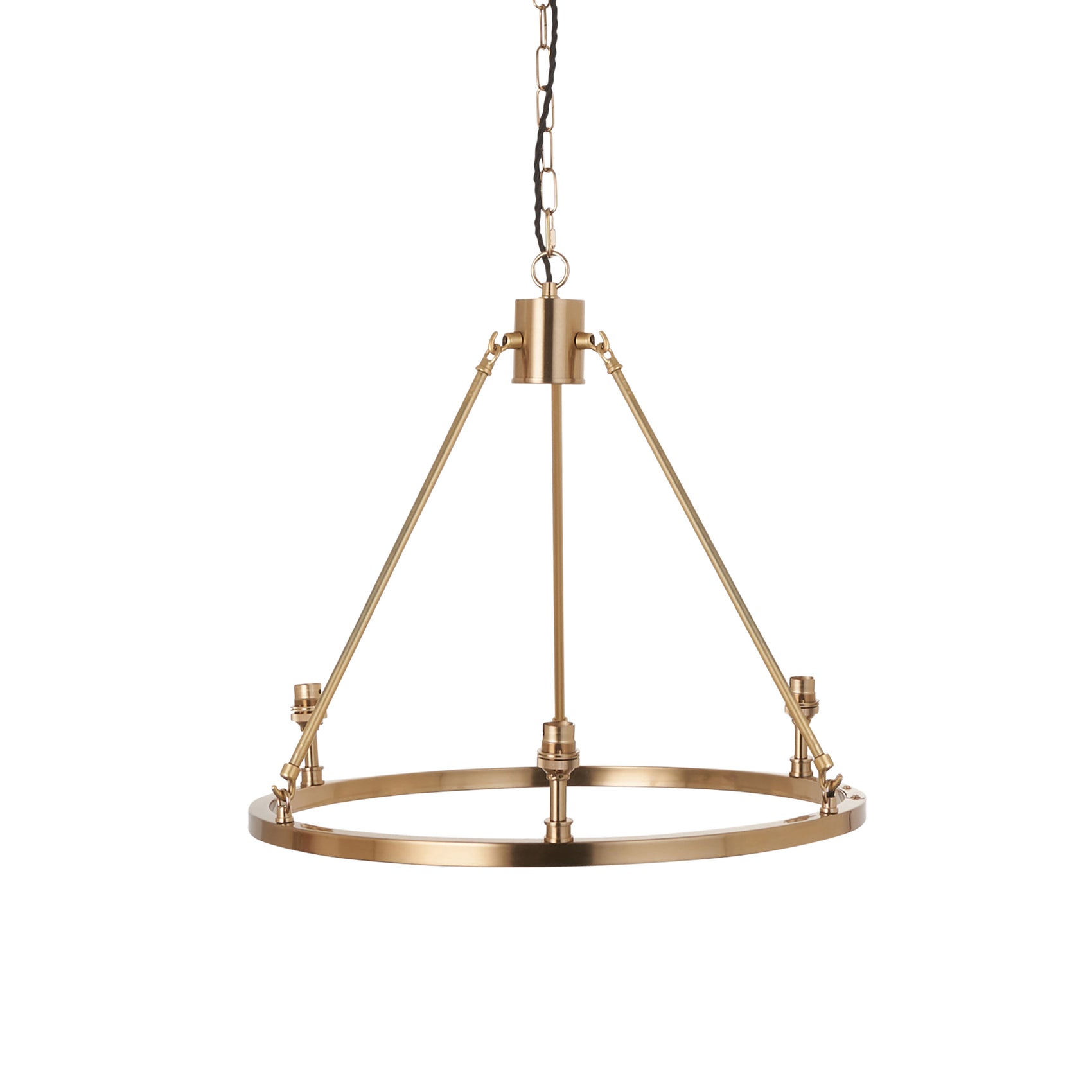 Polli Aged Brass Halo Pendant Light | Small