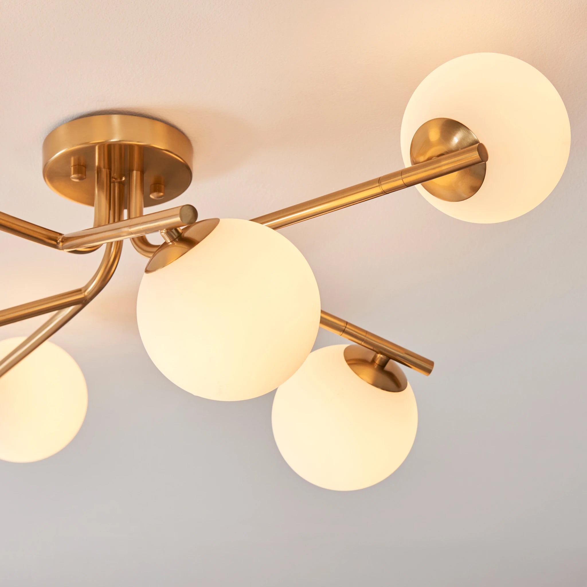 Whitmore Brushed Aged Brass Ceiling Light
