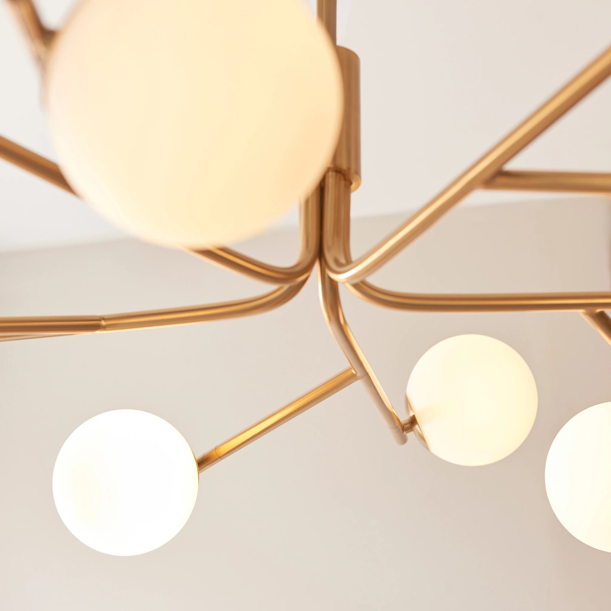 Whitmore Brushed Aged Brass 10 Light Pendant