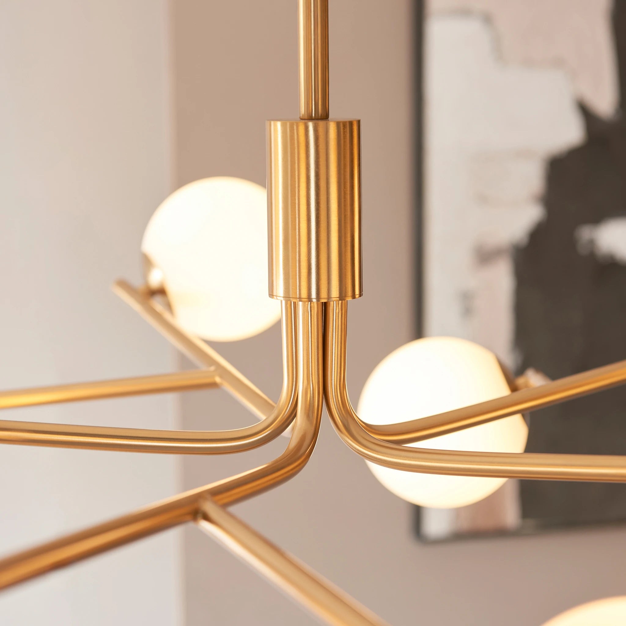 Whitmore Brushed Aged Brass 10 Light Pendant