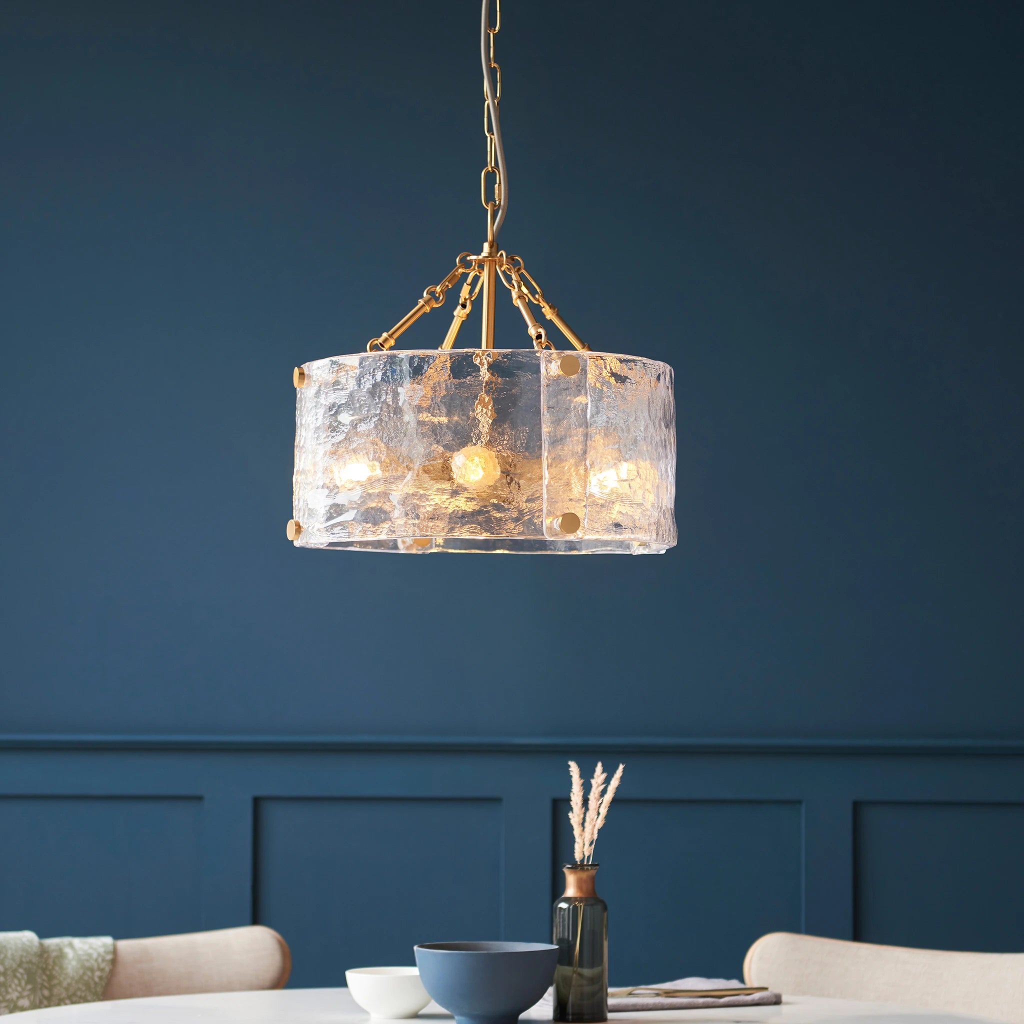 Ottilie Brushed Aged Brass 4 Light Pendant