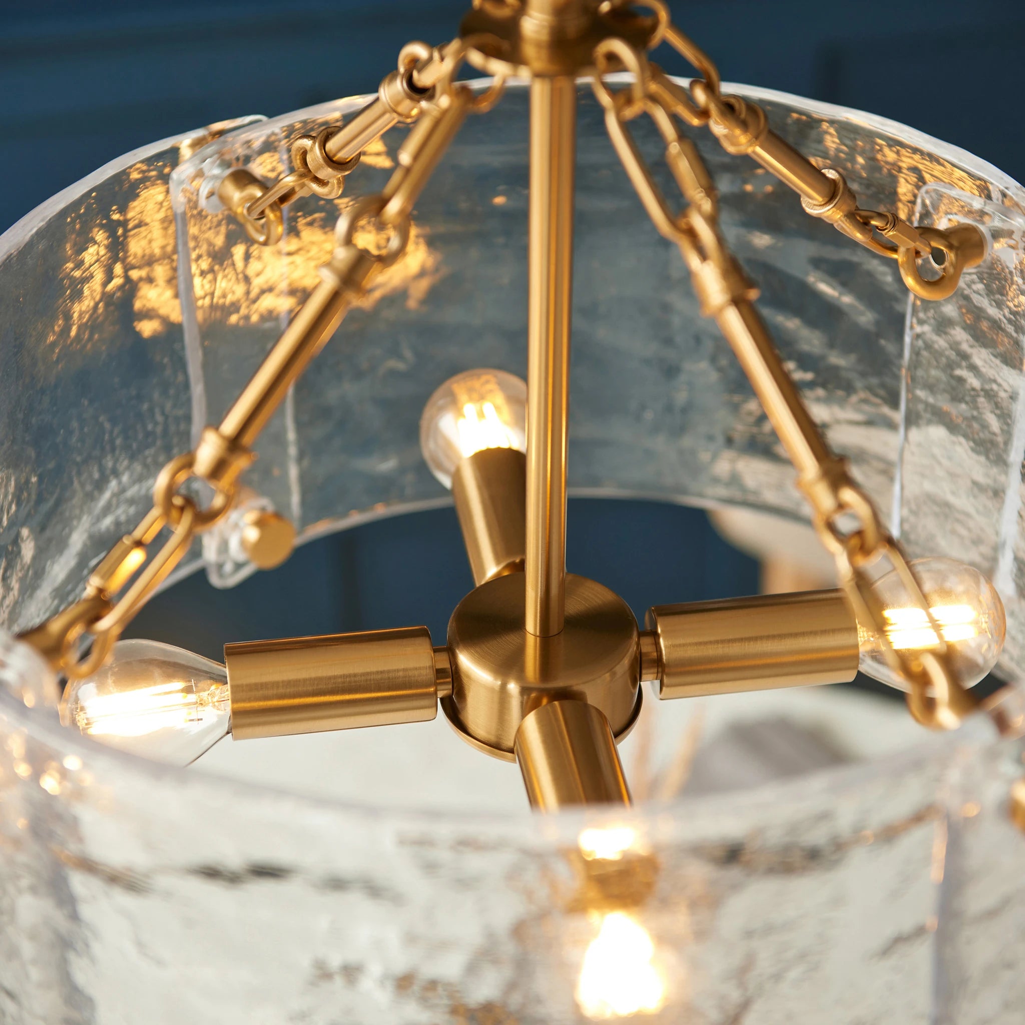 Ottilie Brushed Aged Brass 4 Light Pendant