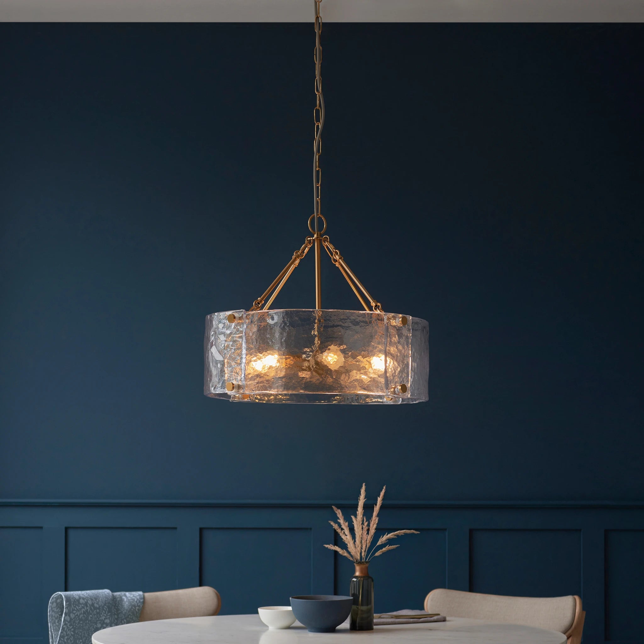 Ottilie Brushed Aged Brass 6 Light Pendant