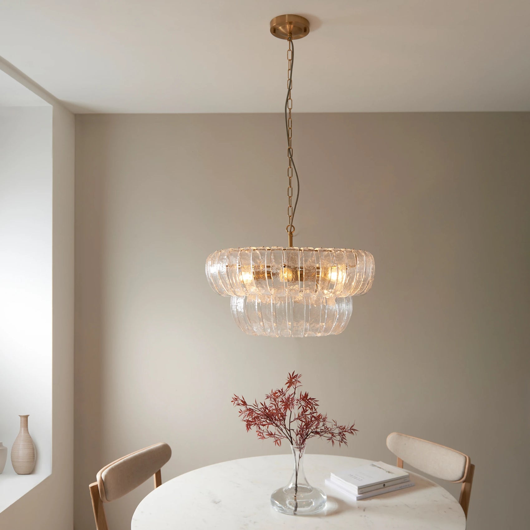 Delamere Brushed Aged Brass 6 Light Pendant