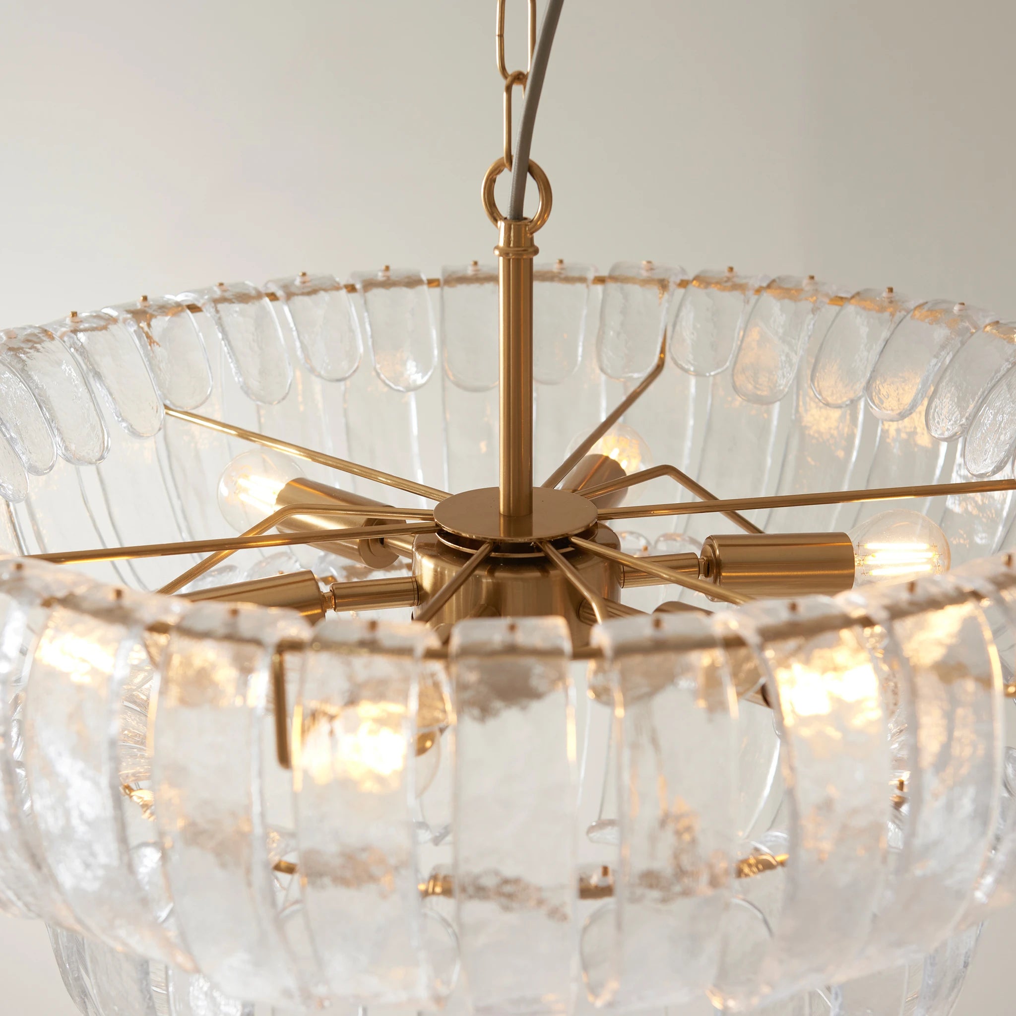 Delamere Brushed Aged Brass 6 Light Pendant