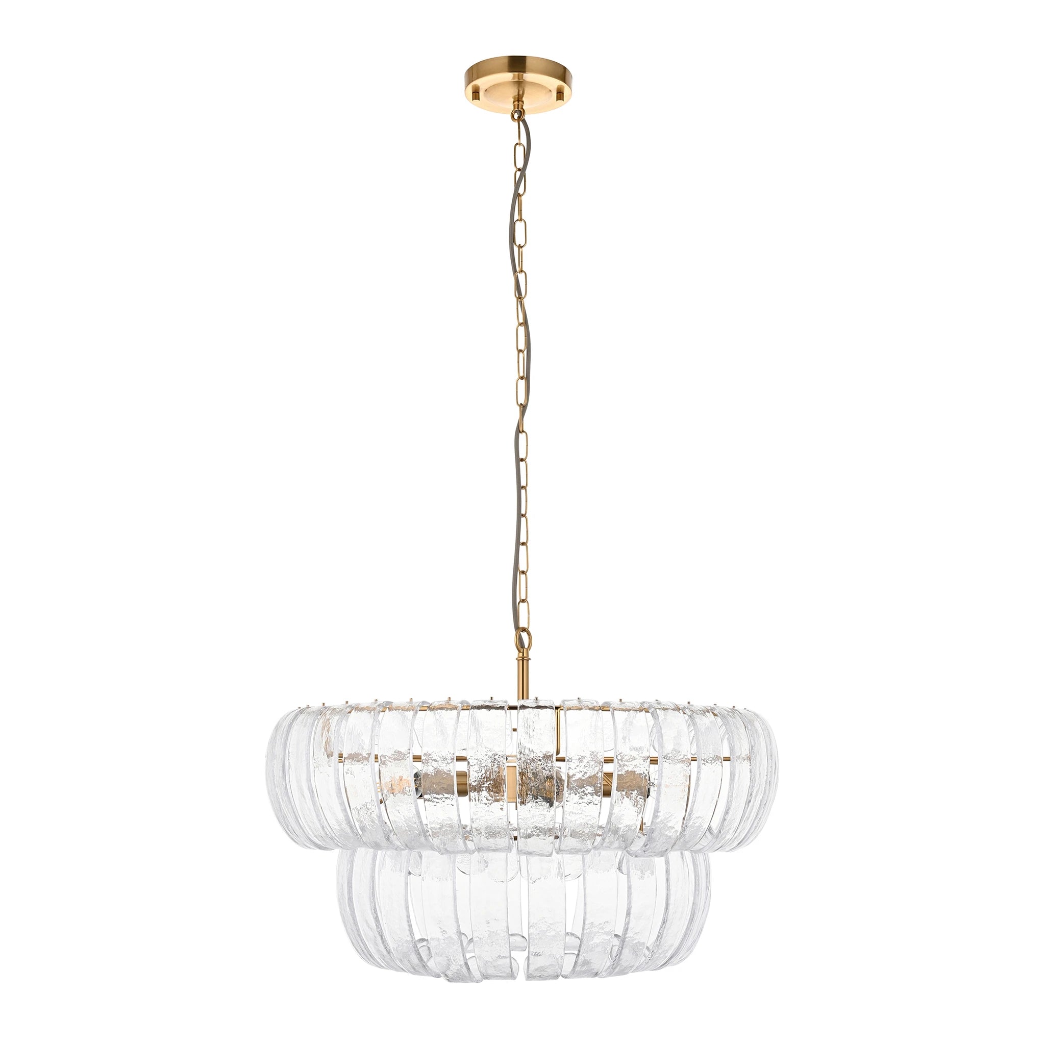 Delamere Brushed Aged Brass 6 Light Pendant