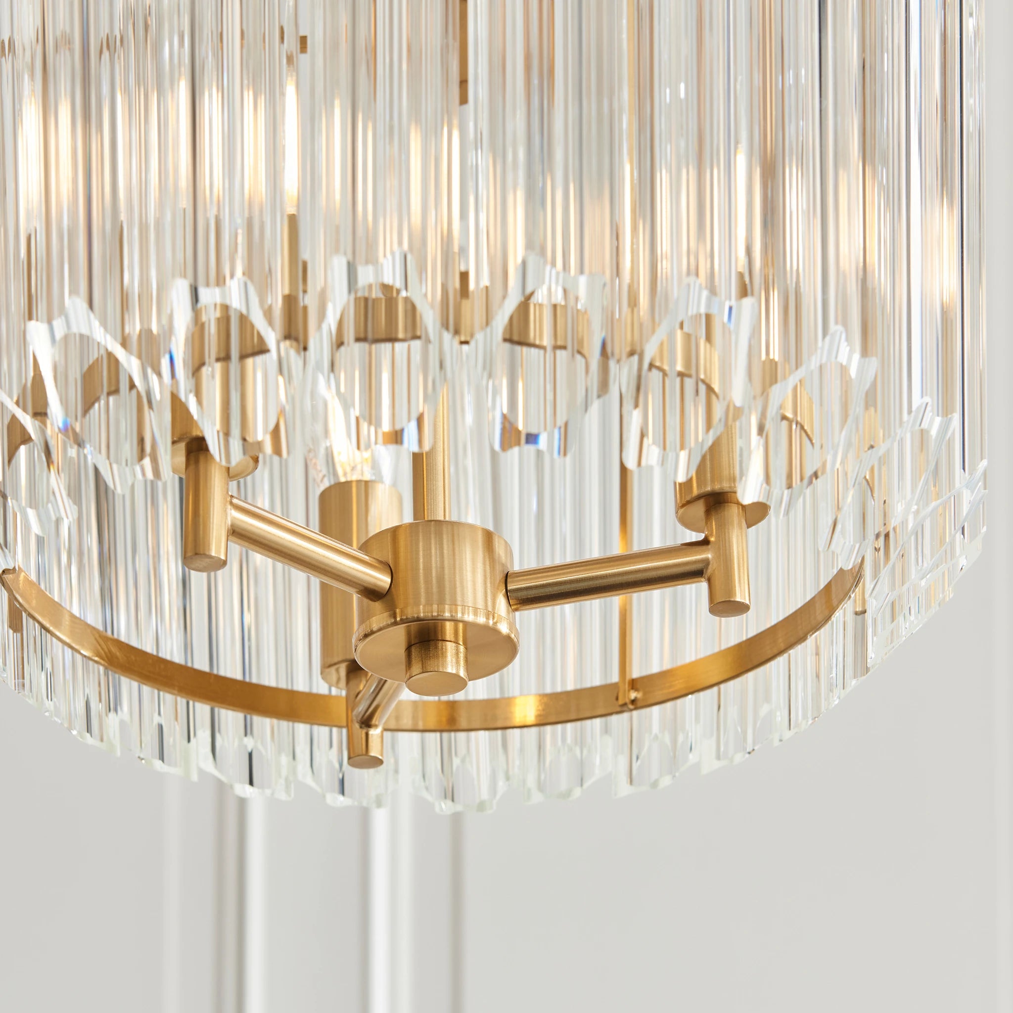 Lioren Brushed Aged Brass 3 Light Pendant