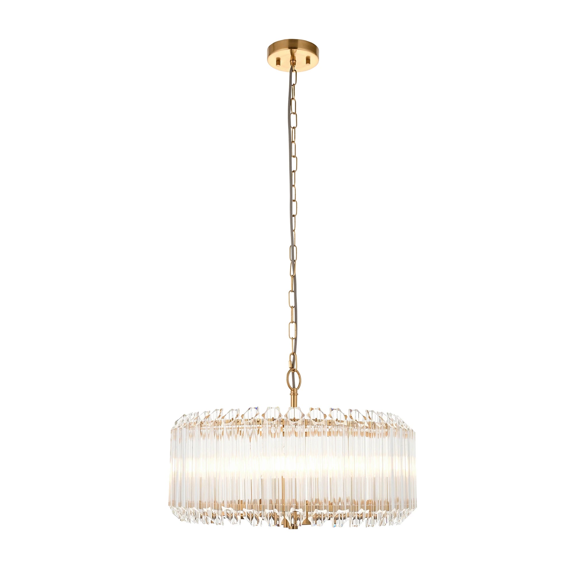 Lioren Brushed Aged Brass 5 Light Pendant