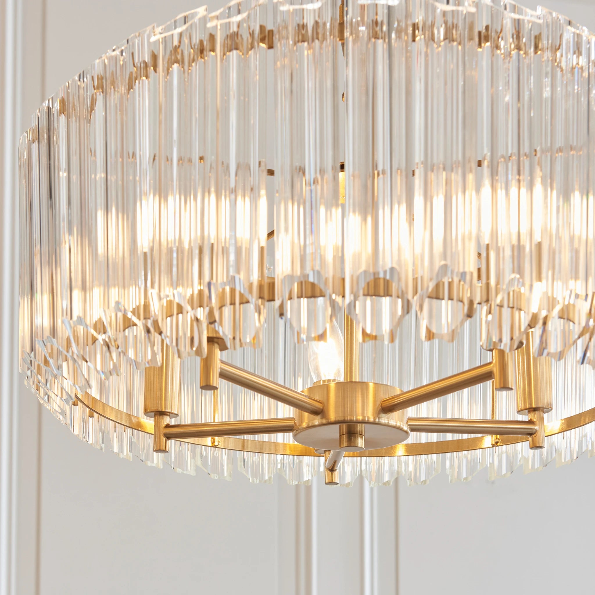 Lioren Brushed Aged Brass 5 Light Pendant