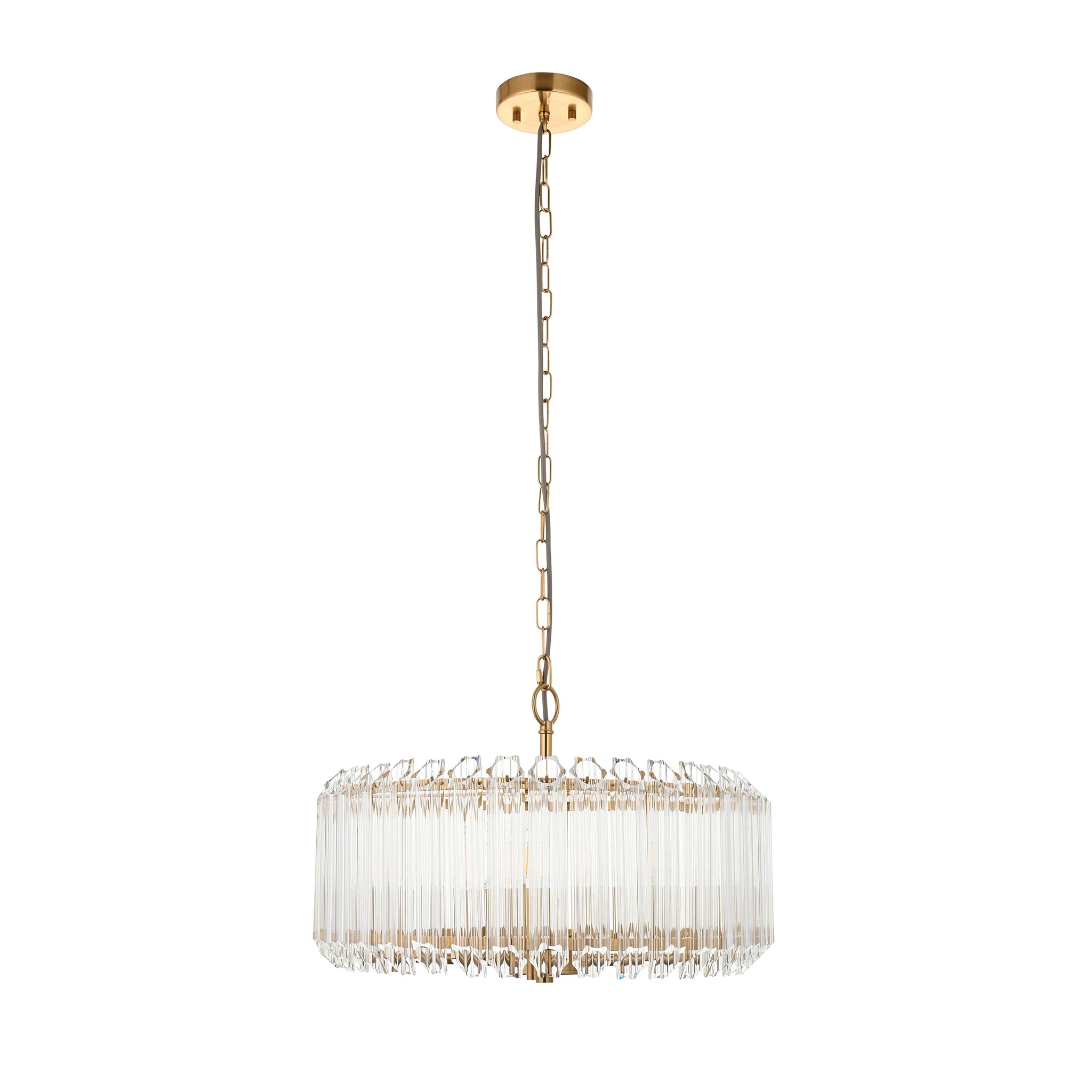 Lioren Brushed Aged Brass 5 Light Pendant