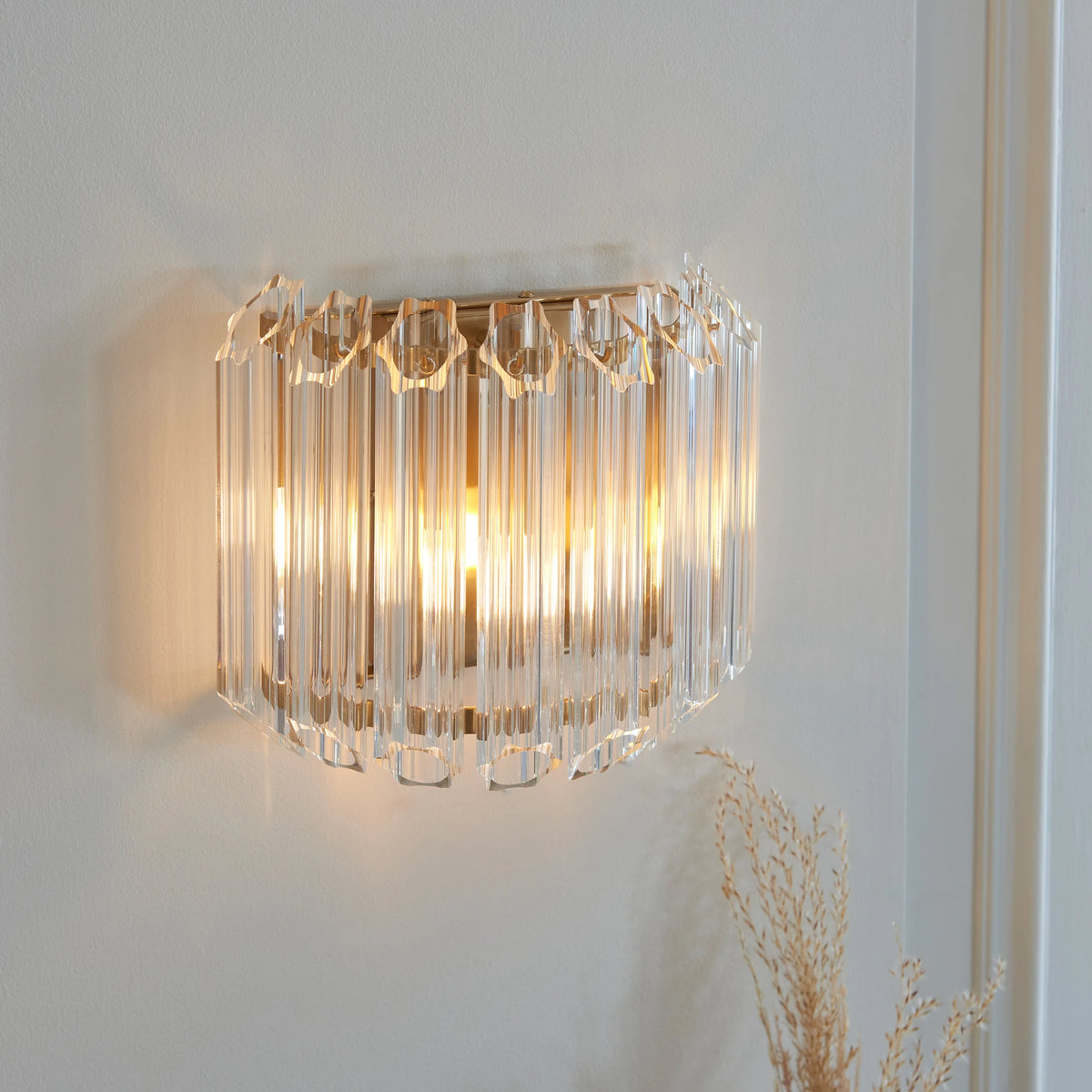 Lioren Brushed Aged Brass Wall Light
